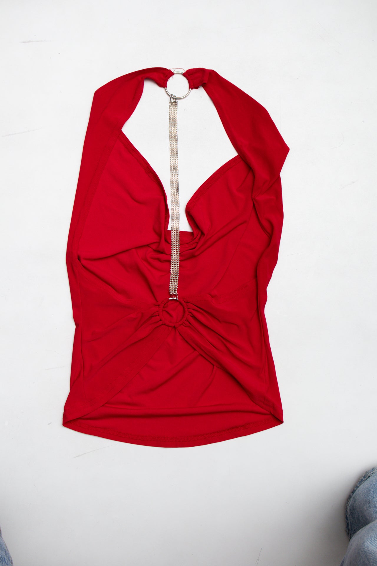 #22 USA Y2K Cowl neck w bling detail | Size 12 | C. 152