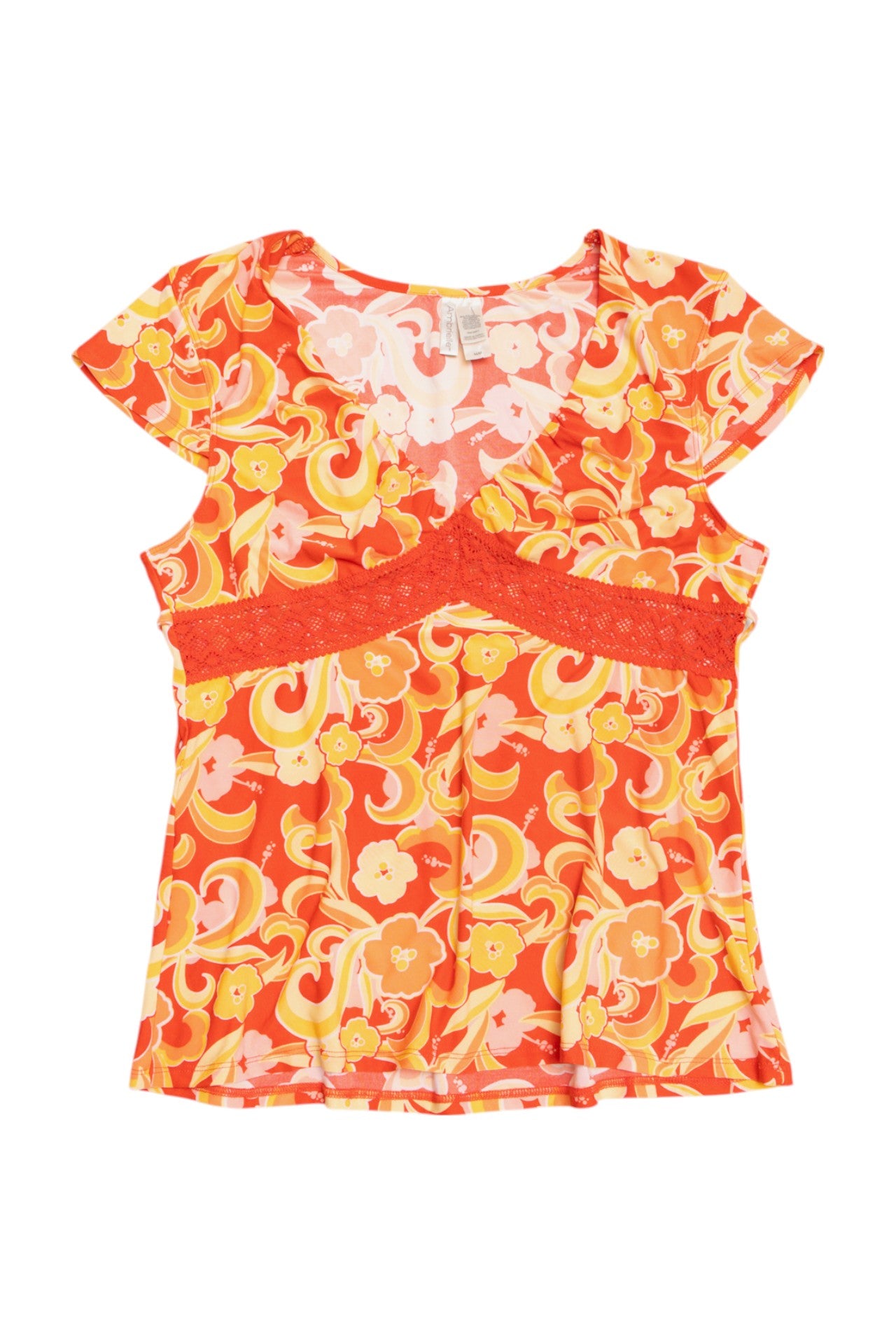#68 Ambrielle tropical floral flowy tee | c. 158 | size 10