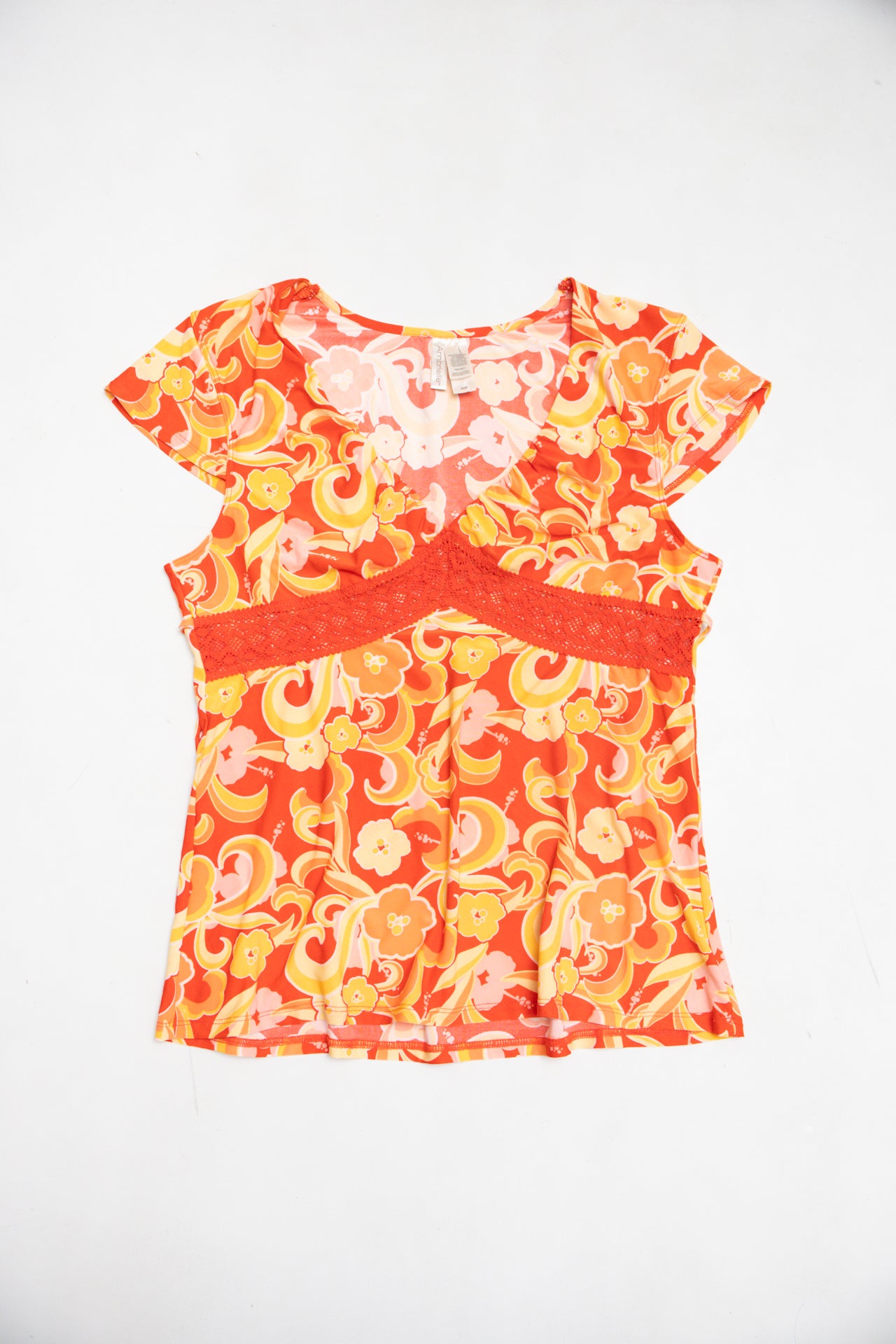 #68 Ambrielle tropical floral flowy tee | c. 158 | size 10
