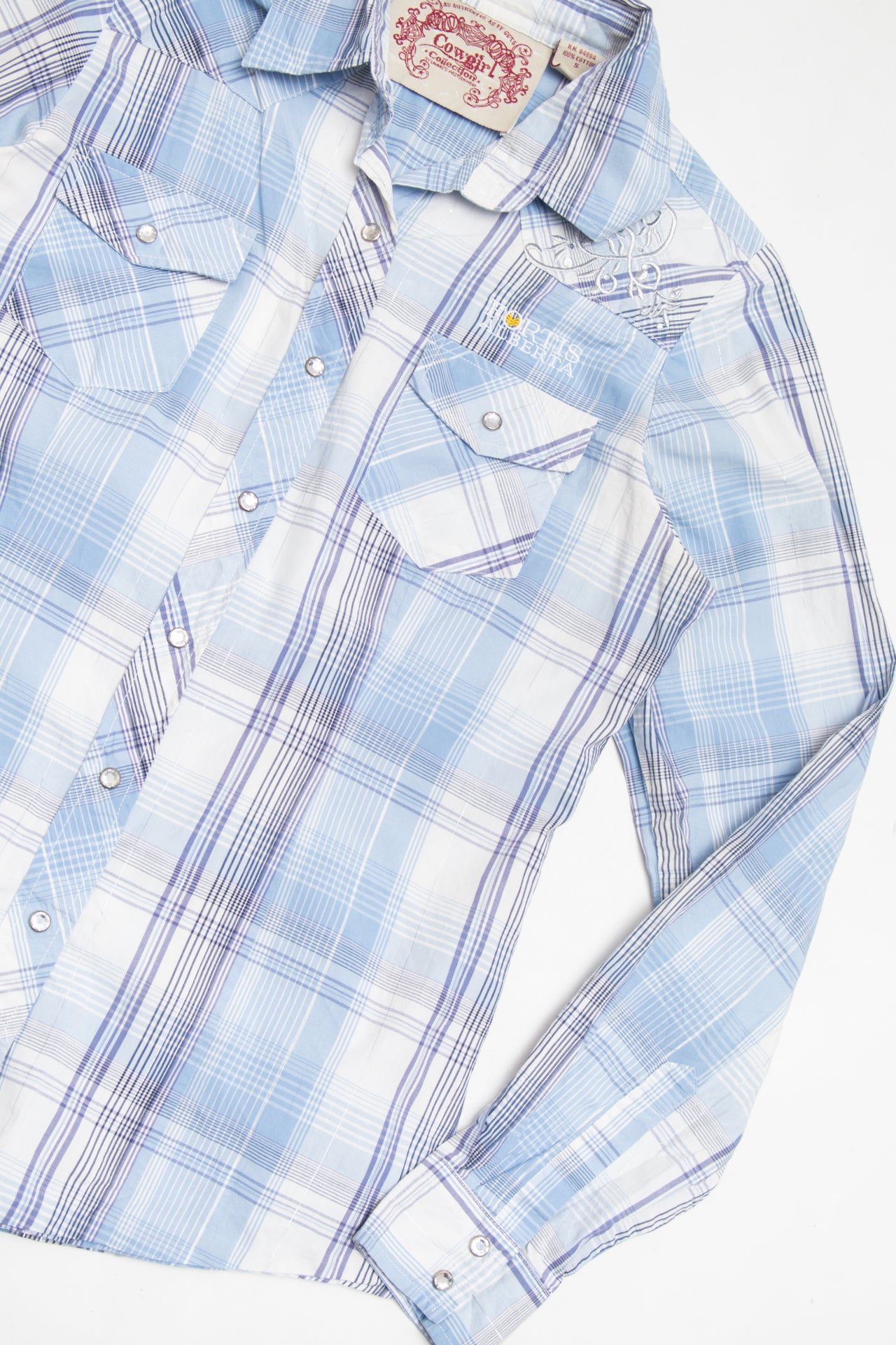 #81 Fortis Albertia plaid metallic button up | c. 158 | size 8