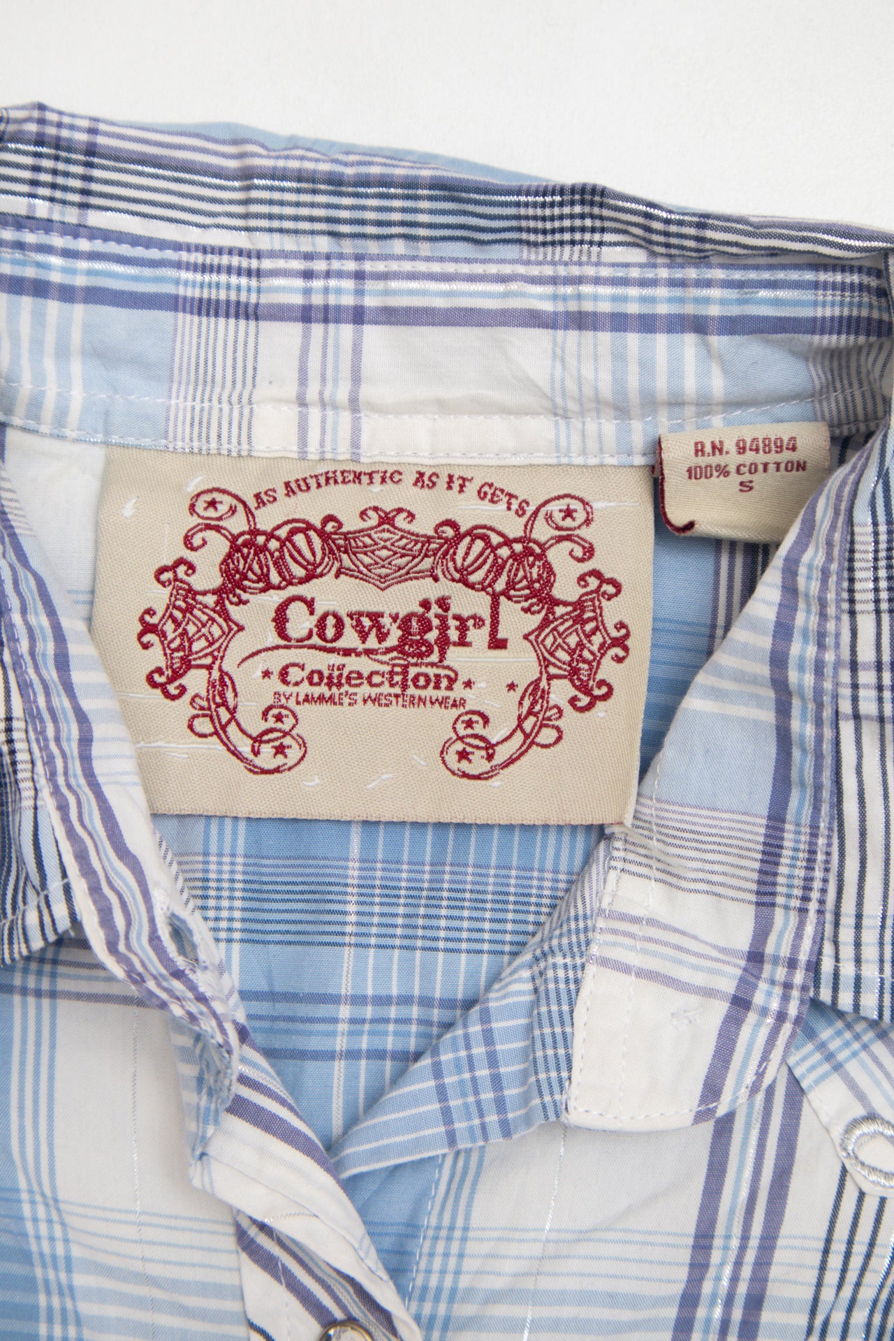 #81 Fortis Albertia plaid metallic button up | c. 158 | size 8