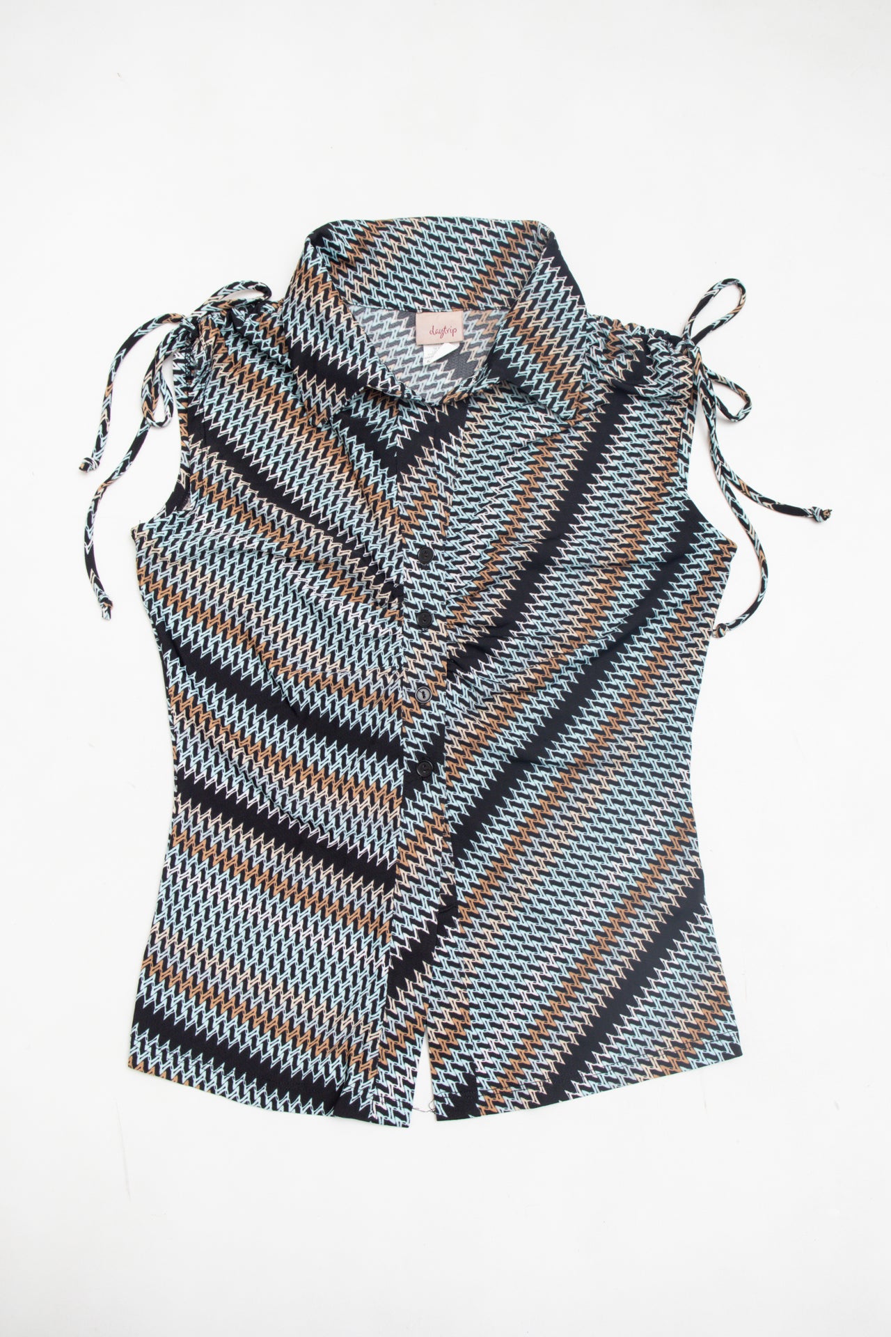 #83 Daytrip pattern fitted blouse | c. 158 | size 10