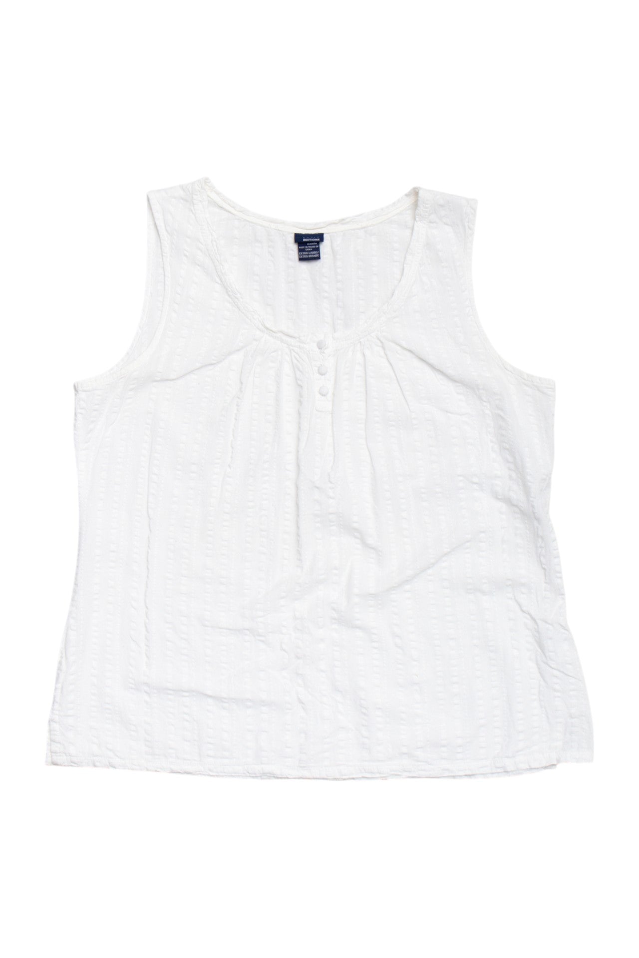 #33 Basic Editions textured cotton flowy tank | Size 16 | C. 152