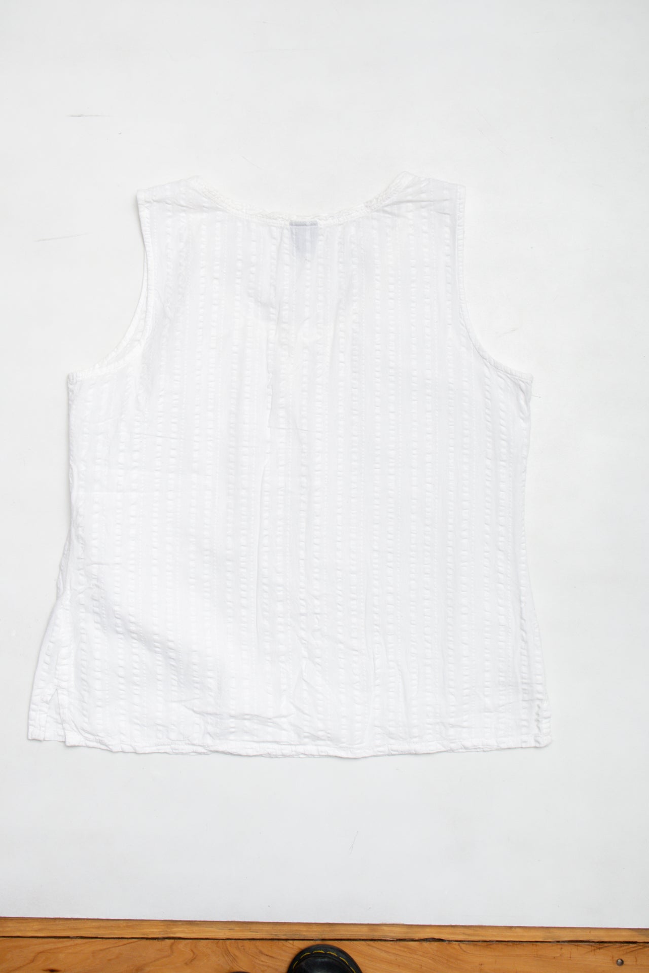 #33 Basic Editions textured cotton flowy tank | Size 16 | C. 152
