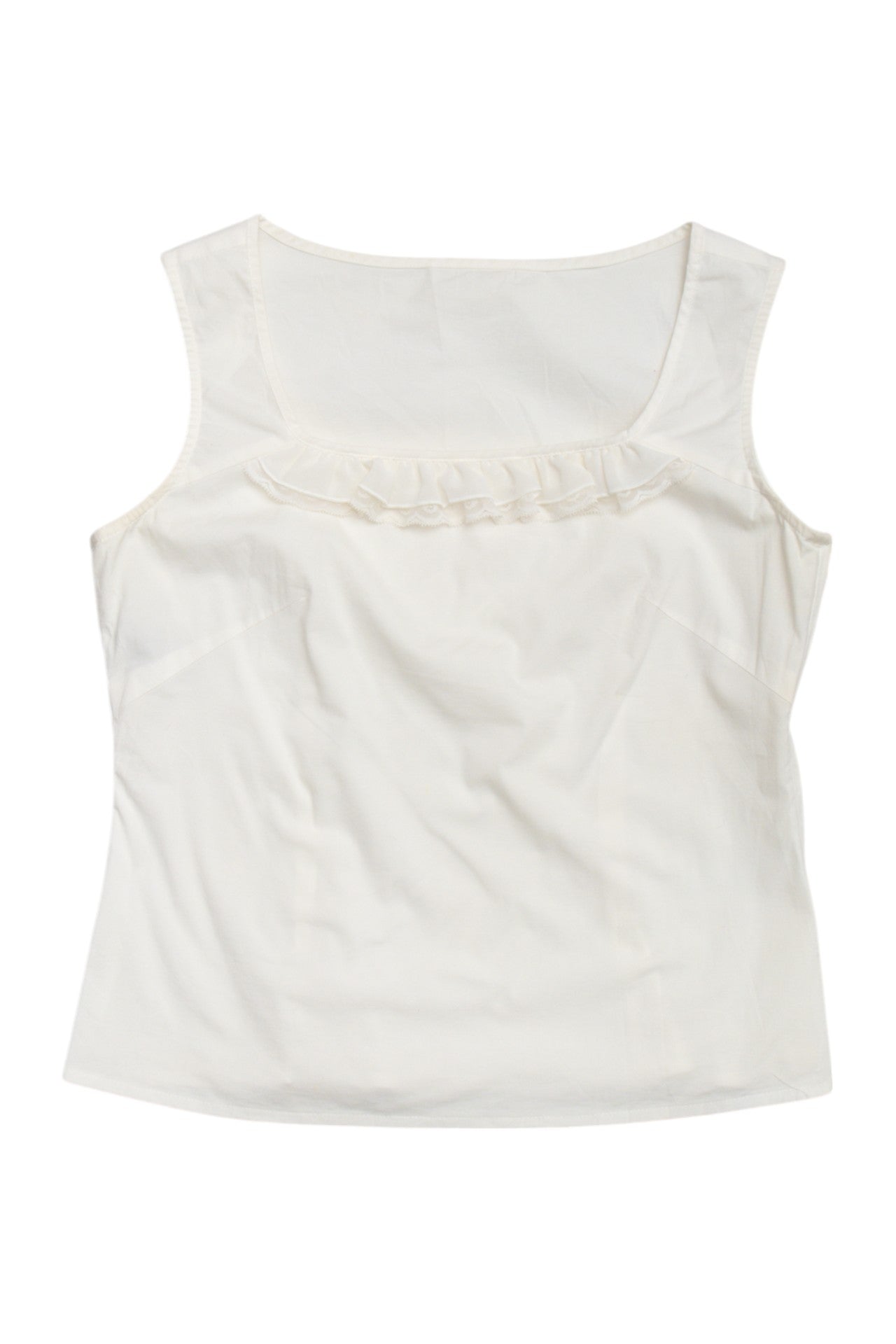 #36 Cream structured cotton tank | Size 10 | C. 152