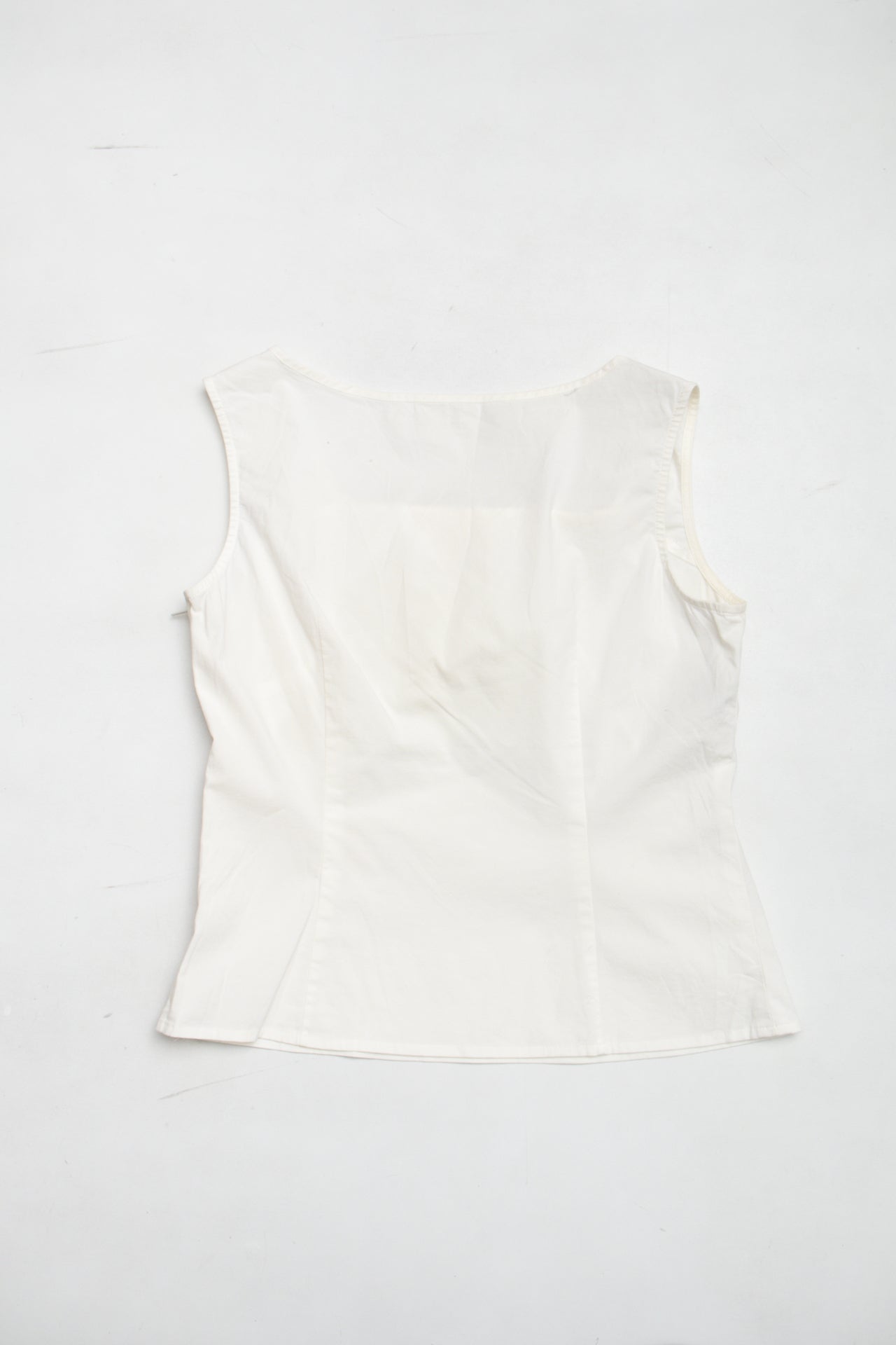 #36 Cream structured cotton tank | Size 10 | C. 152