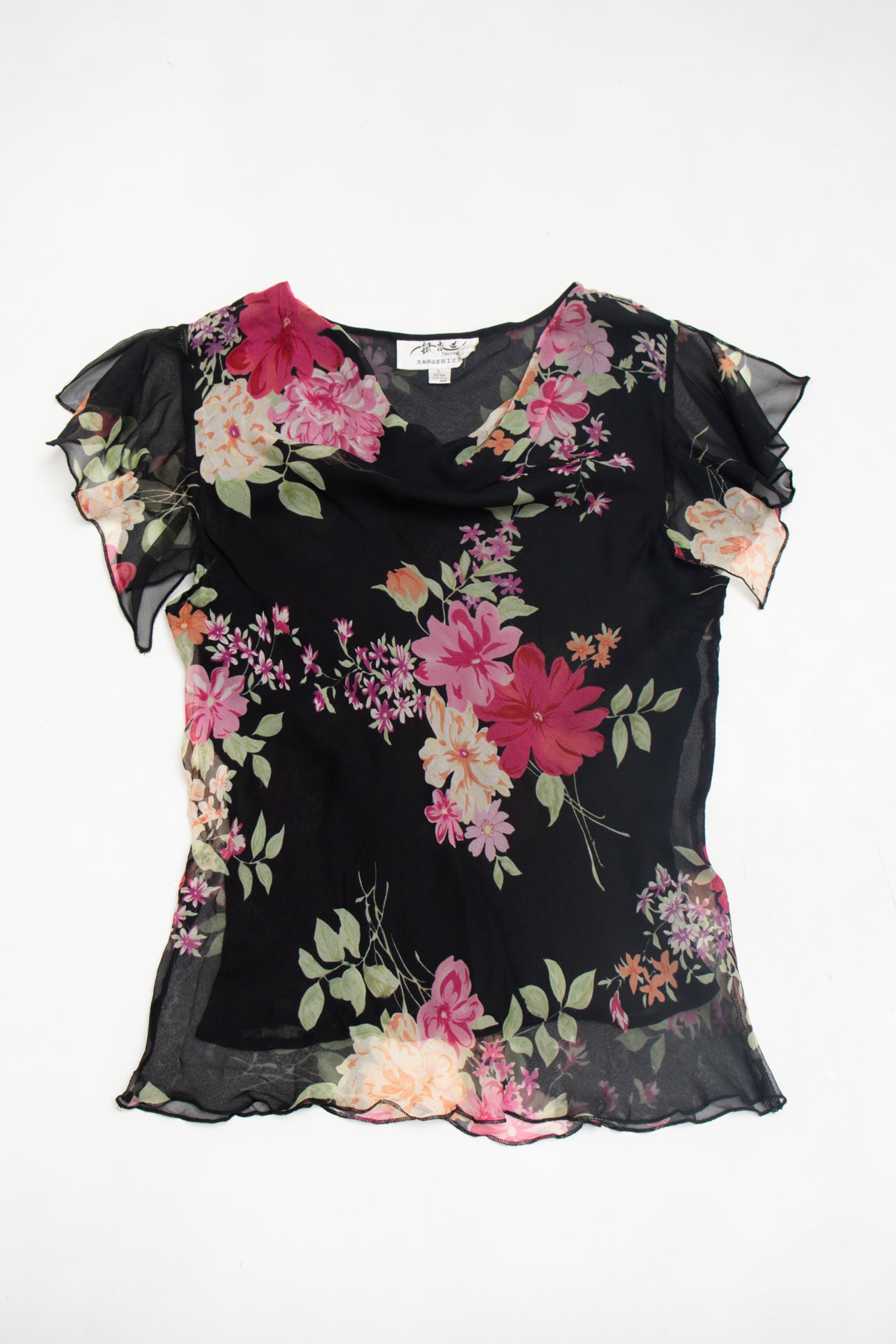 #97 Yinxing silk floral top | c. 158 | size 12