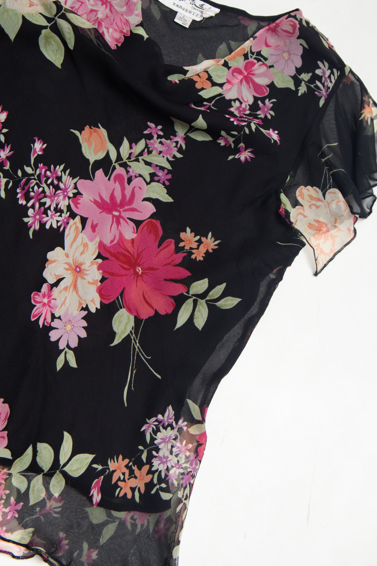 #97 Yinxing silk floral top | c. 158 | size 12