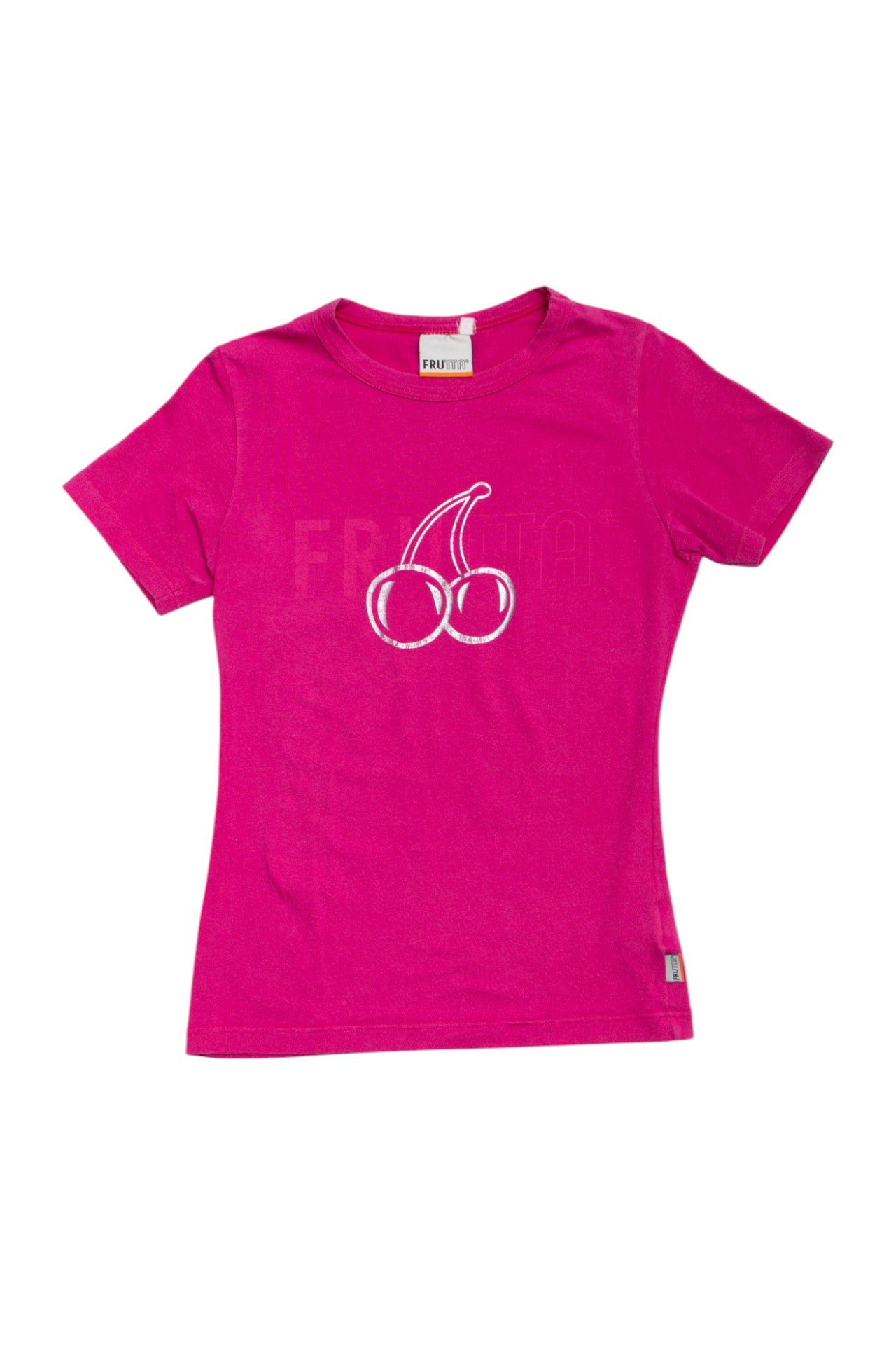 #40 Chrome cherry print pink baby tee | Size 8 | C. 152