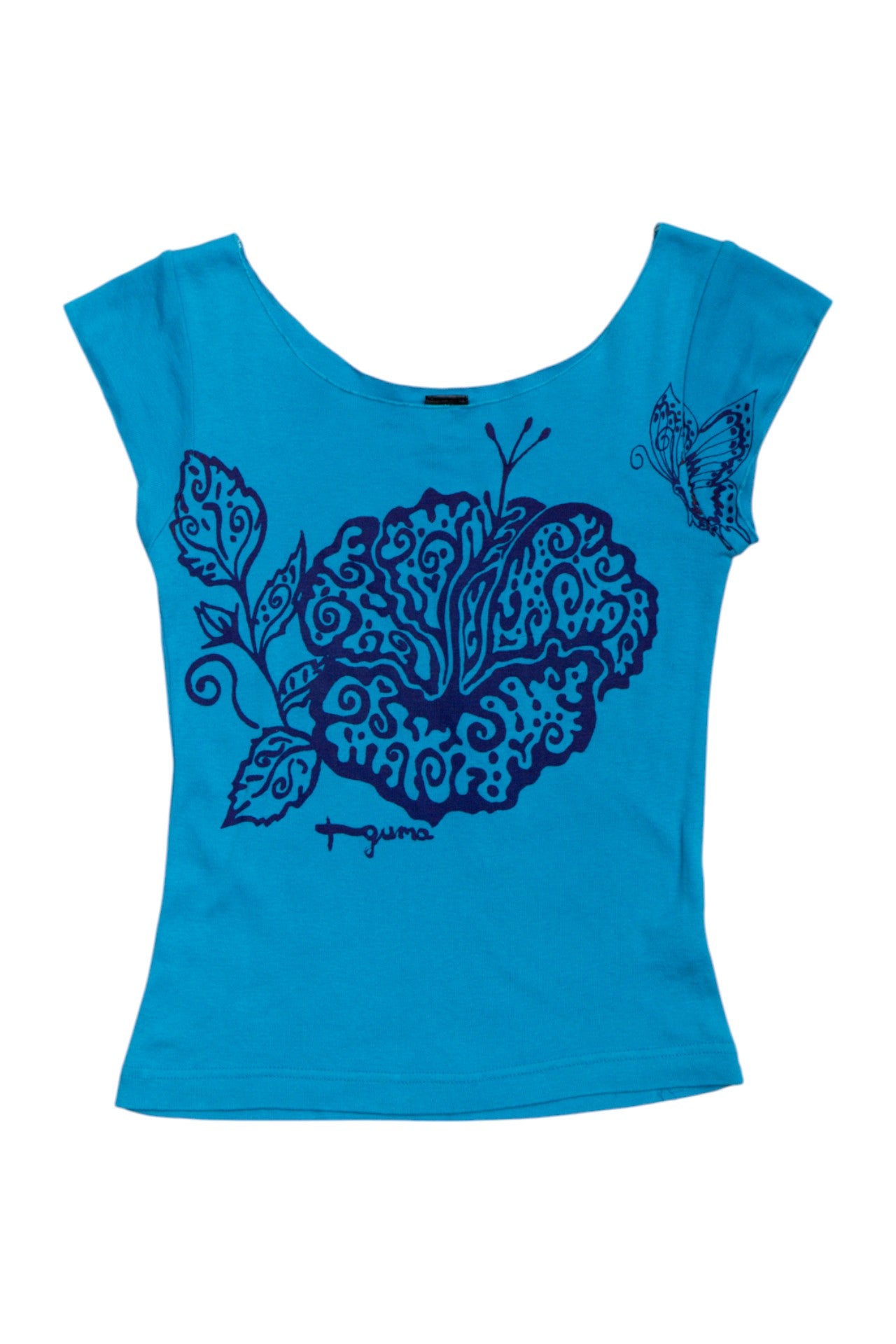 #41 T-Guma Cotton graphic print baby tee | Size 8 | C. 152