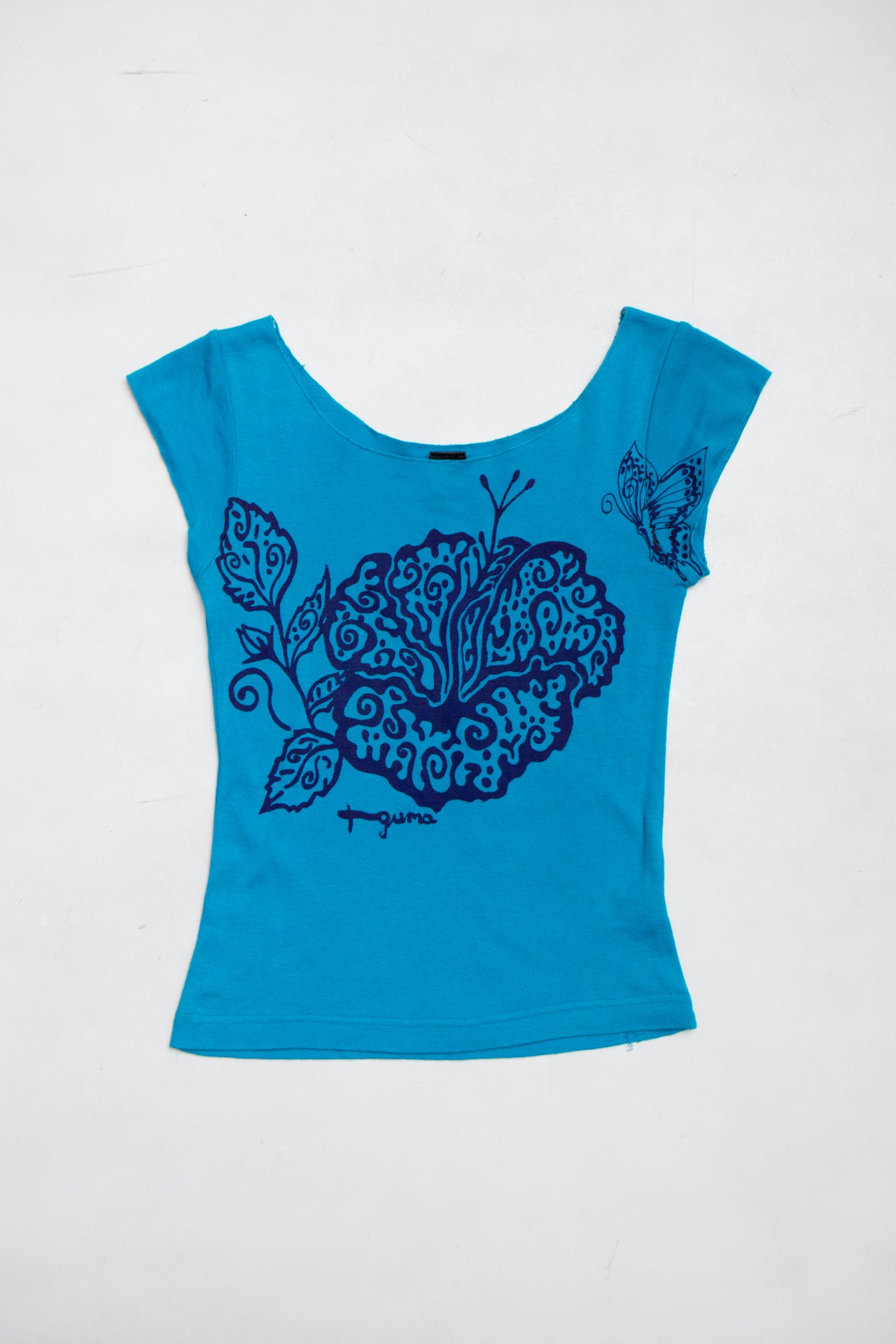 #41 T-Guma Cotton graphic print baby tee | Size 8 | C. 152
