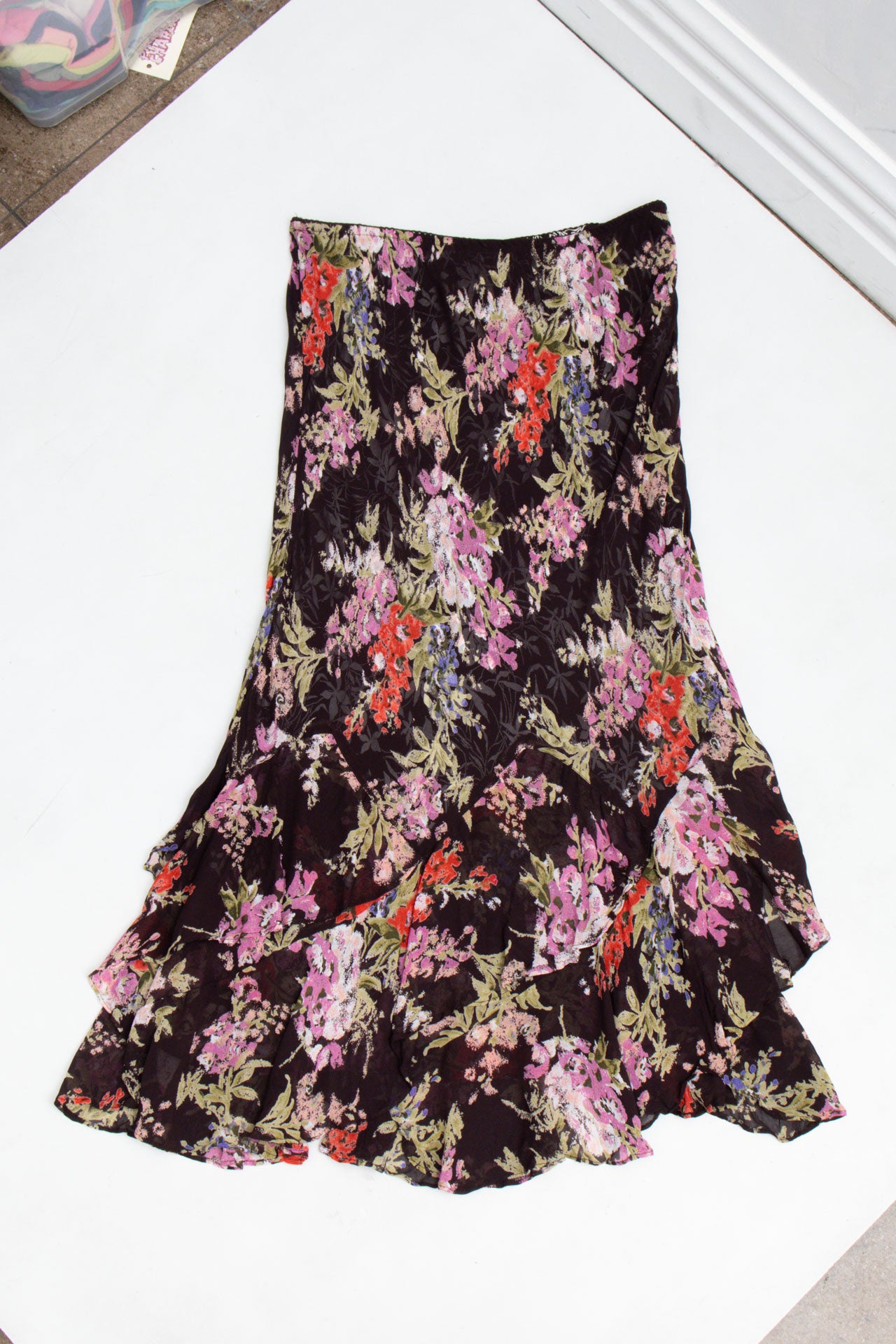 #29 Style & CO Brown Floral maxi skirt | Dainty | Size 10