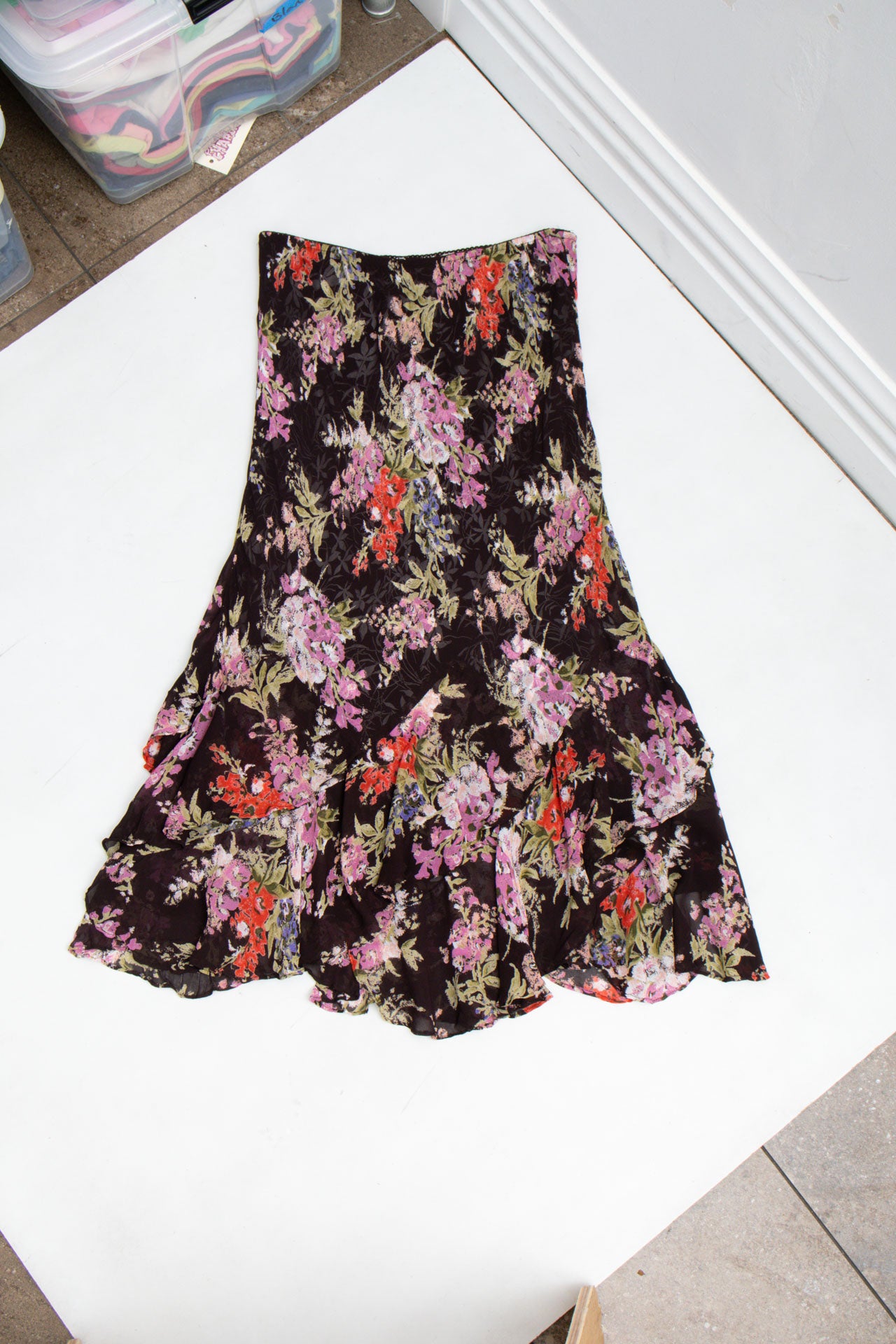 #29 Style & CO Brown Floral maxi skirt | Dainty | Size 10