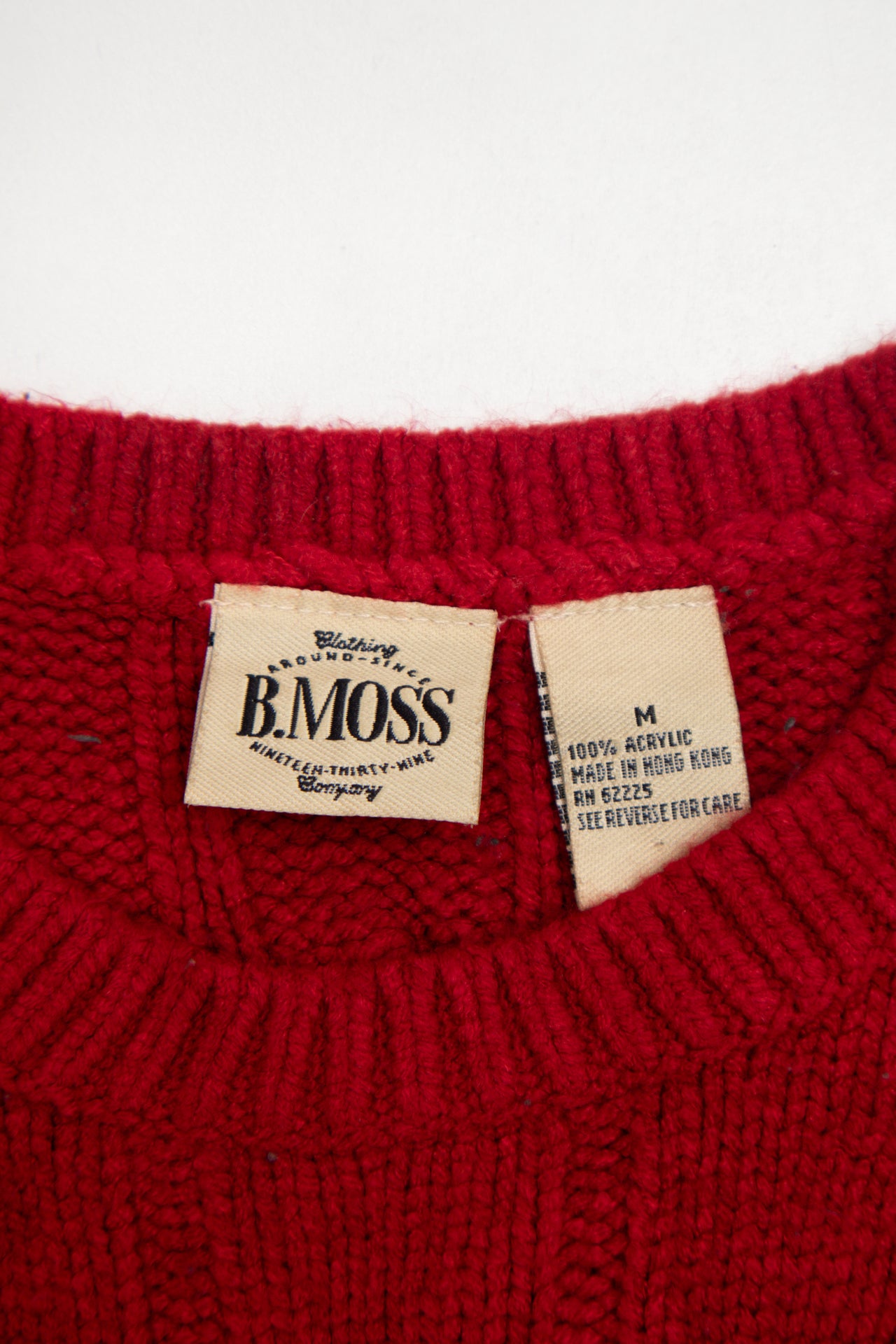 #121 B.Moss red jumper | c. 158 | size 10