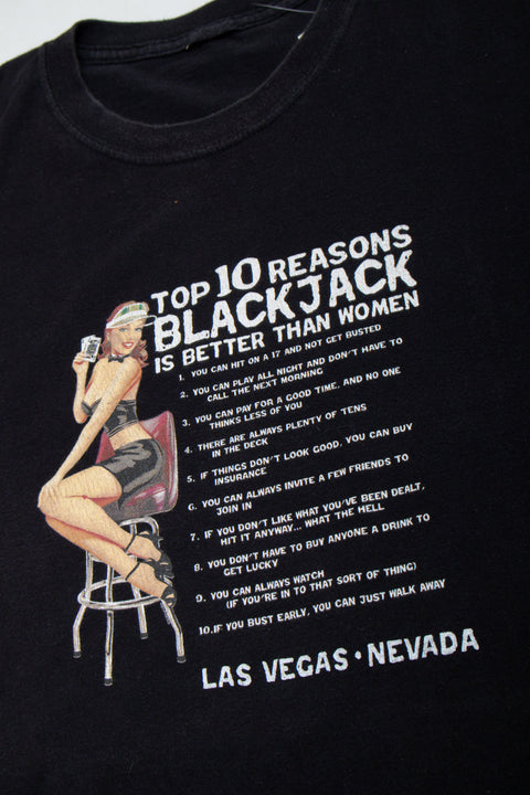 #04 Blackjack Black Tee | Skater Girl | Size 18/20