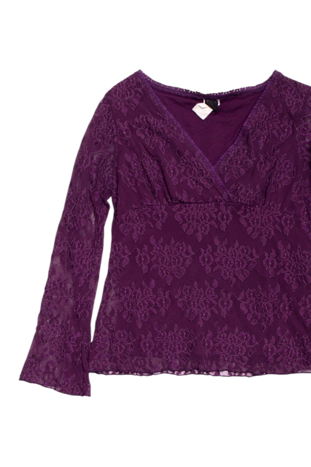 #61 Purple Lace bell sleeved top | Size 12 | C. 152