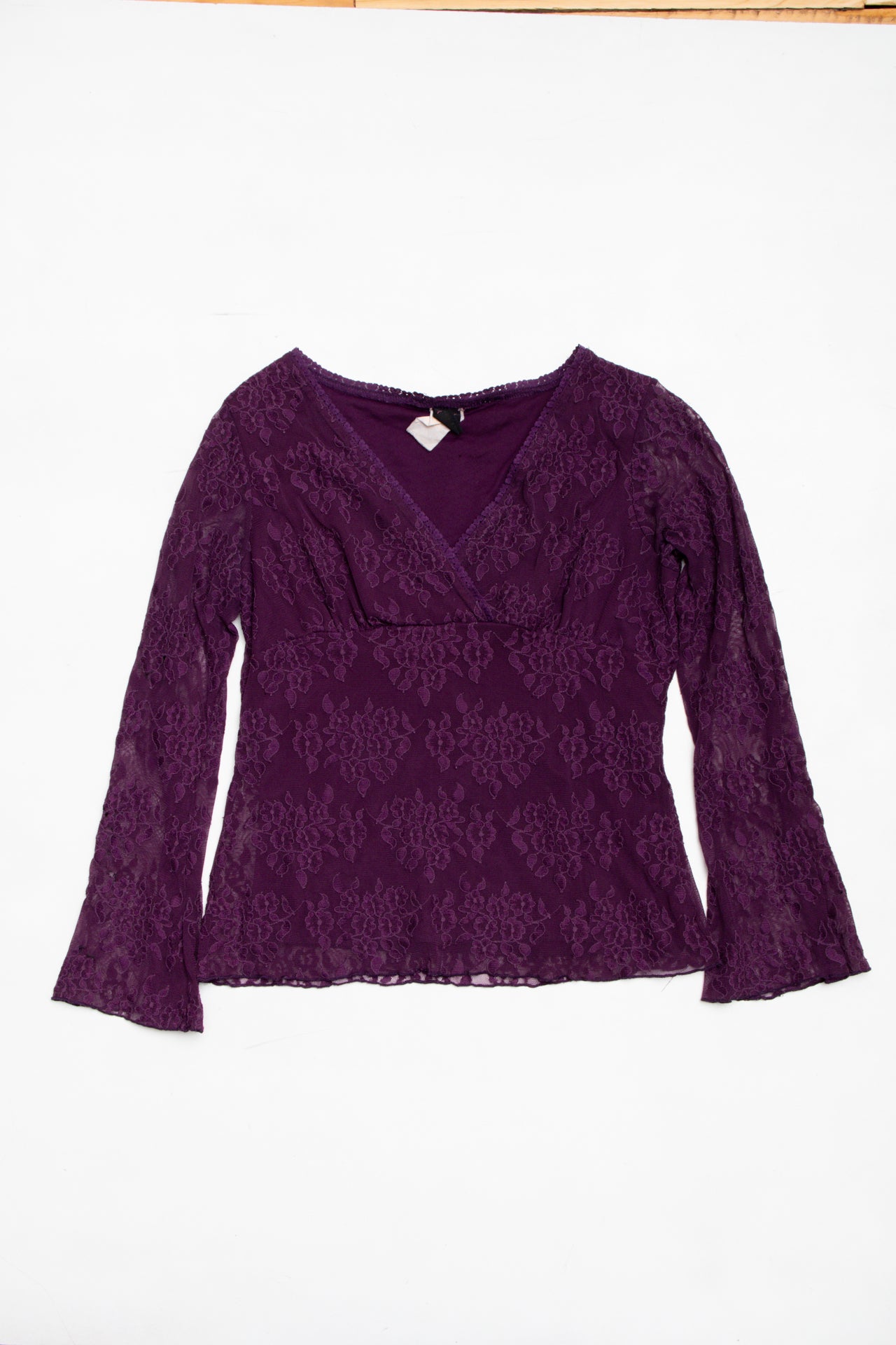 #61 Purple Lace bell sleeved top | Size 12 | C. 152