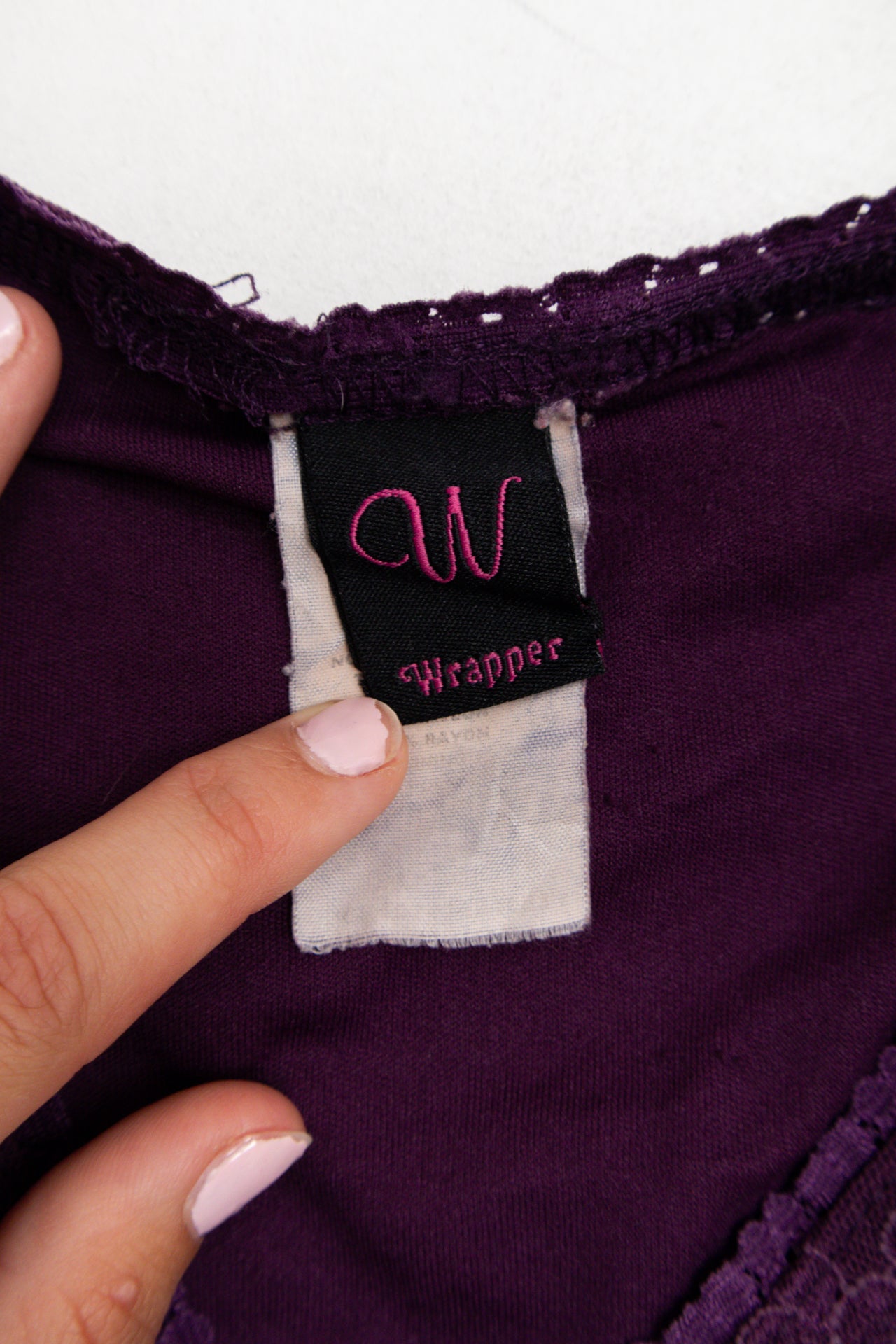 #61 Purple Lace bell sleeved top | Size 12 | C. 152