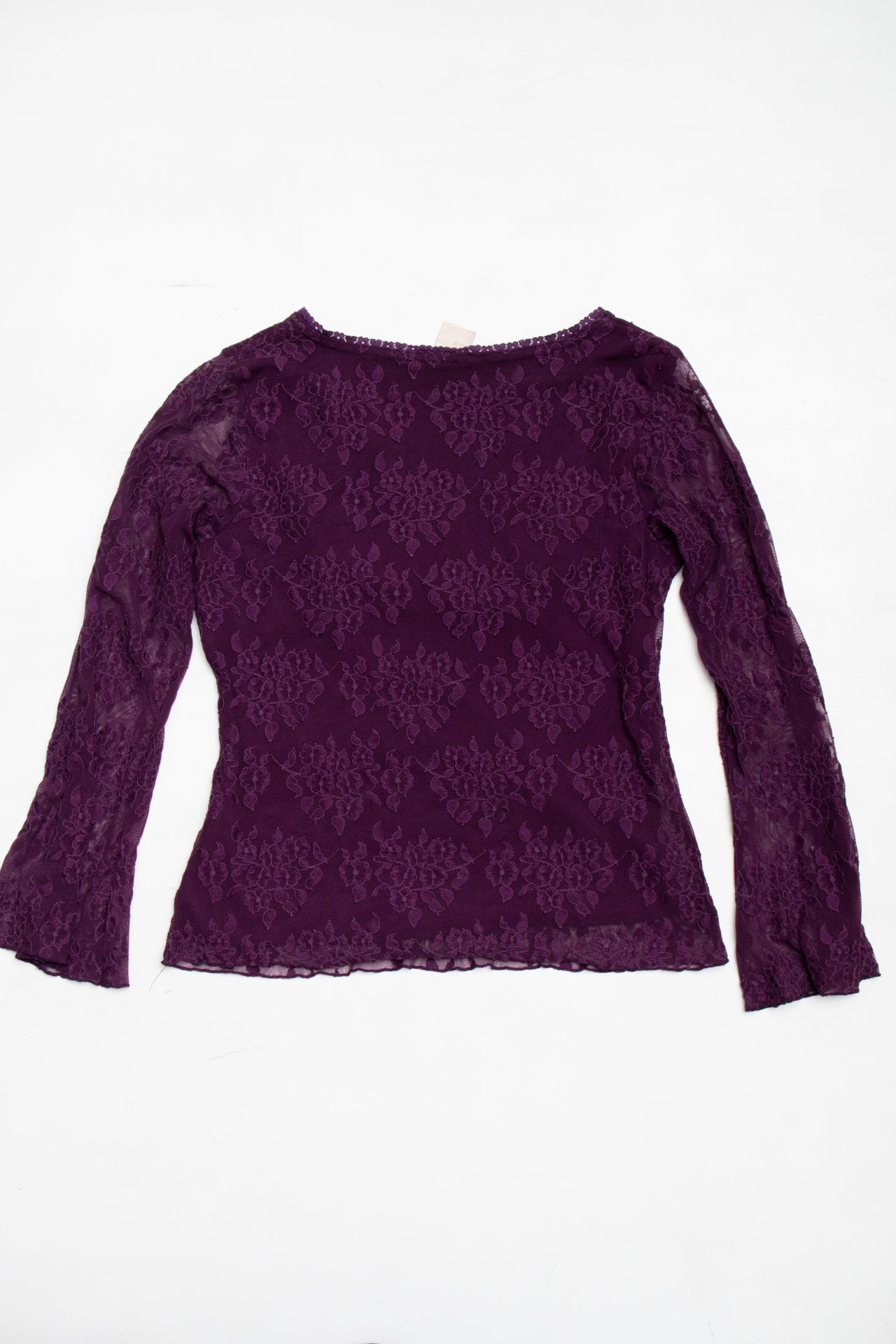 #61 Purple Lace bell sleeved top | Size 12 | C. 152