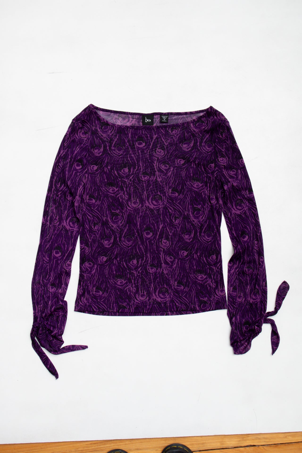 #62 Y2K Pattern mesh open sleeve top | Size 10 | C. 152