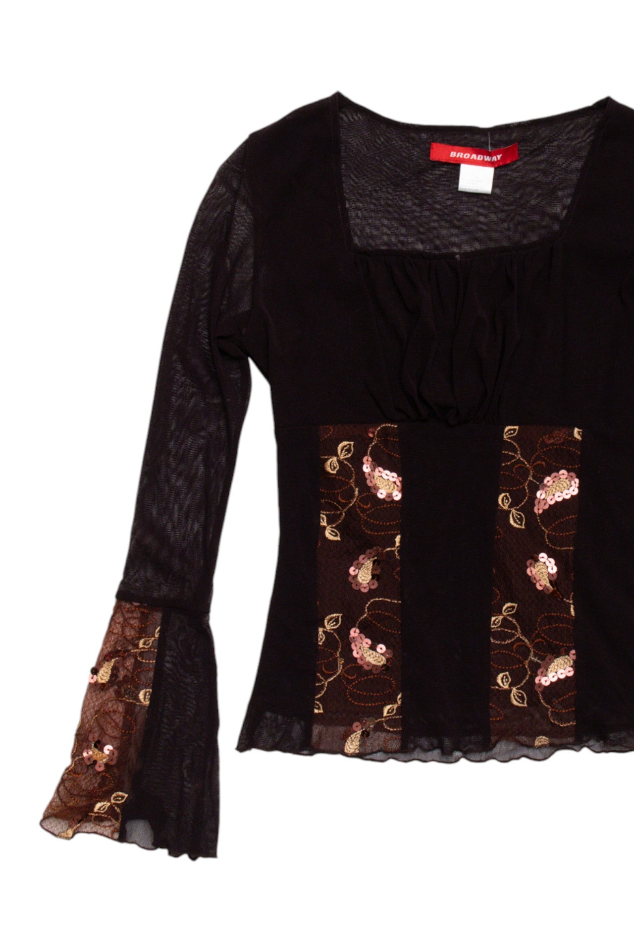 #71 Broadway mesh sequin bell sleeve | Size 8 | C. 152