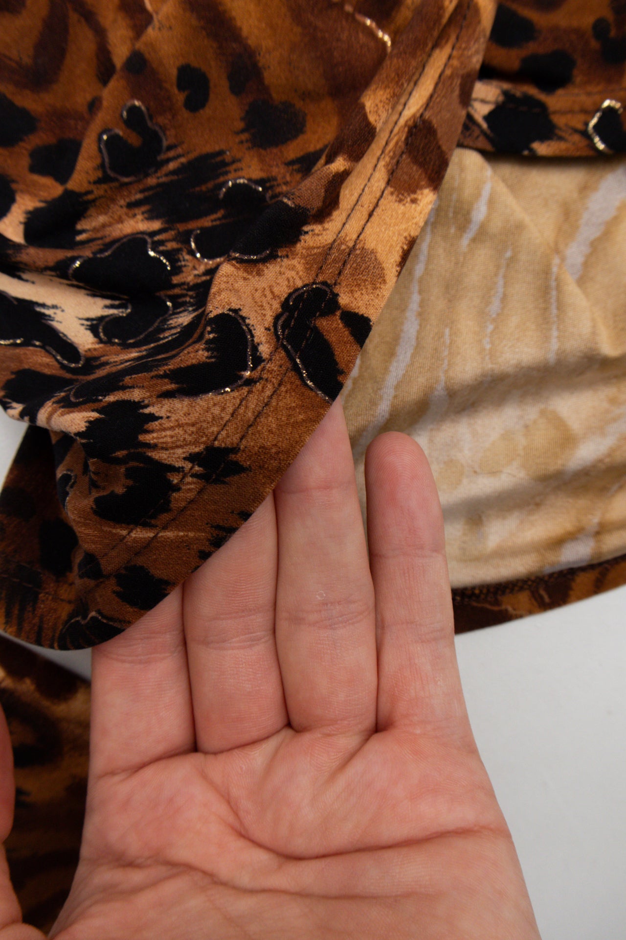 #74 Leopard wrap shirt w buckle | Size 12 | C. 152