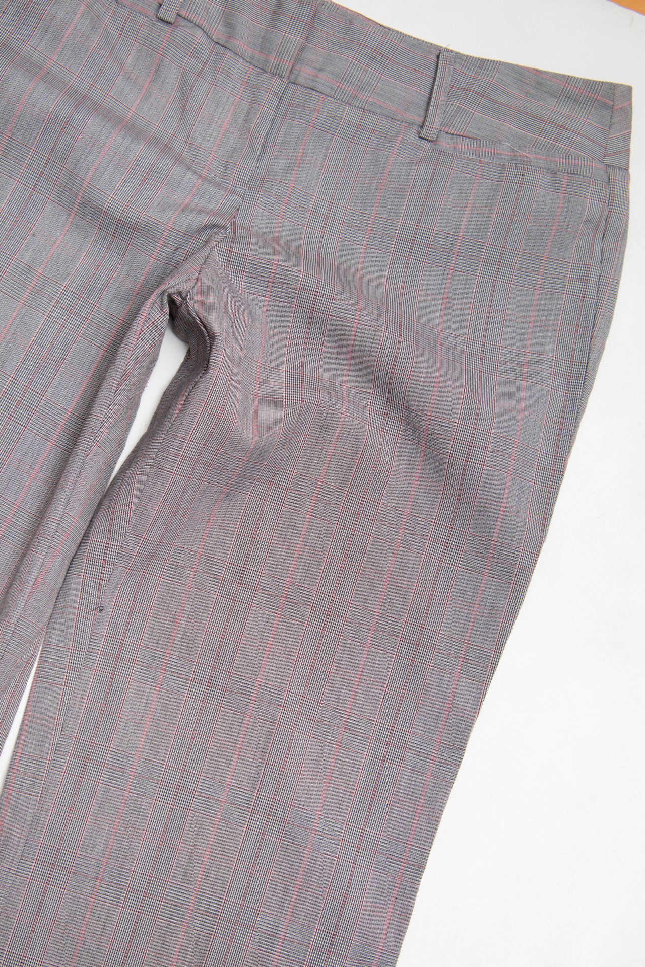 #188 pink/grey plaid pants | c. 158 | size 8