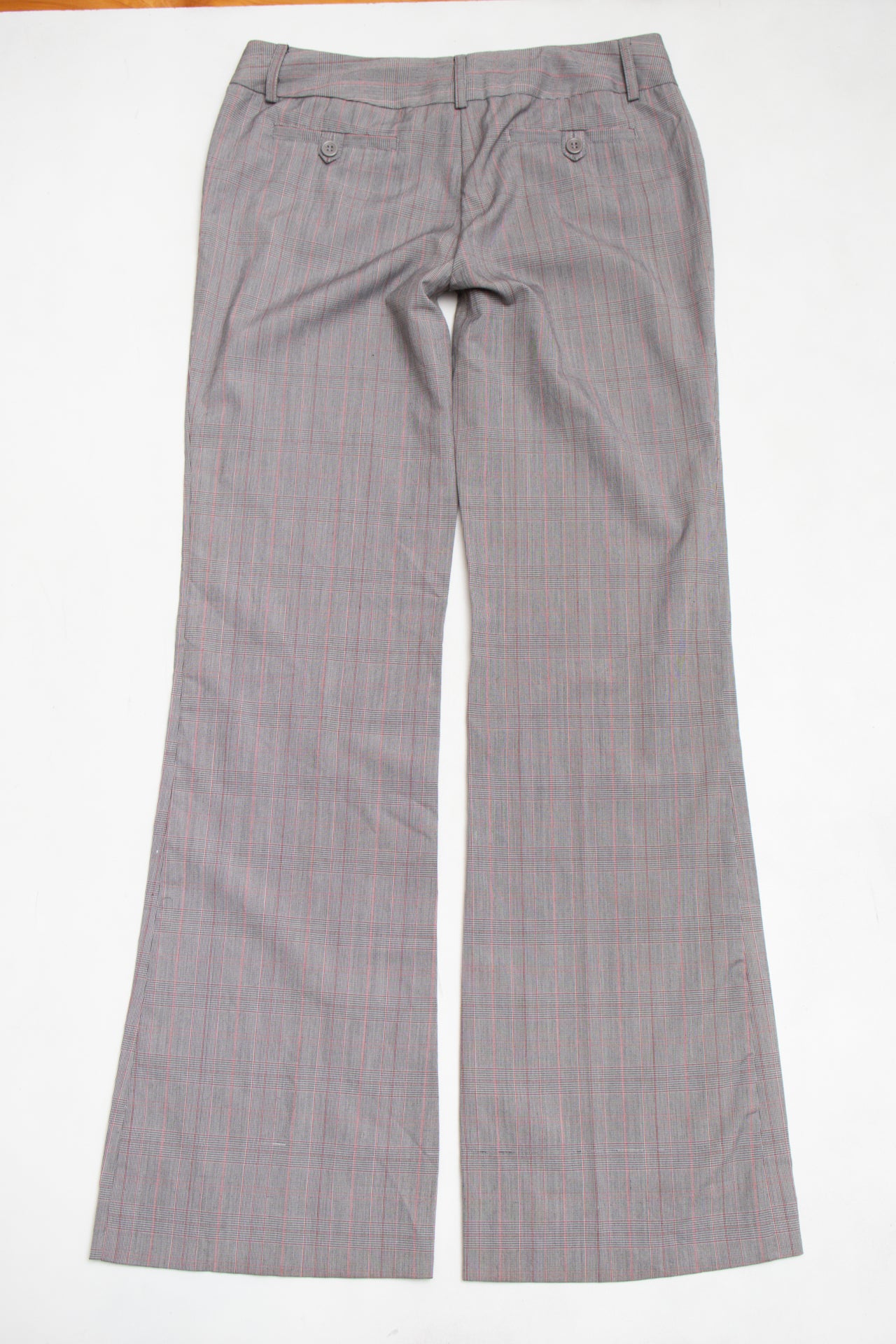 #188 pink/grey plaid pants | c. 158 | size 8