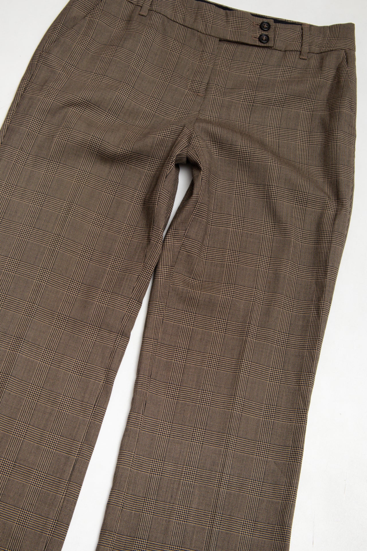 #195 Talbots brown plaid office pants | c. 158 | size 10