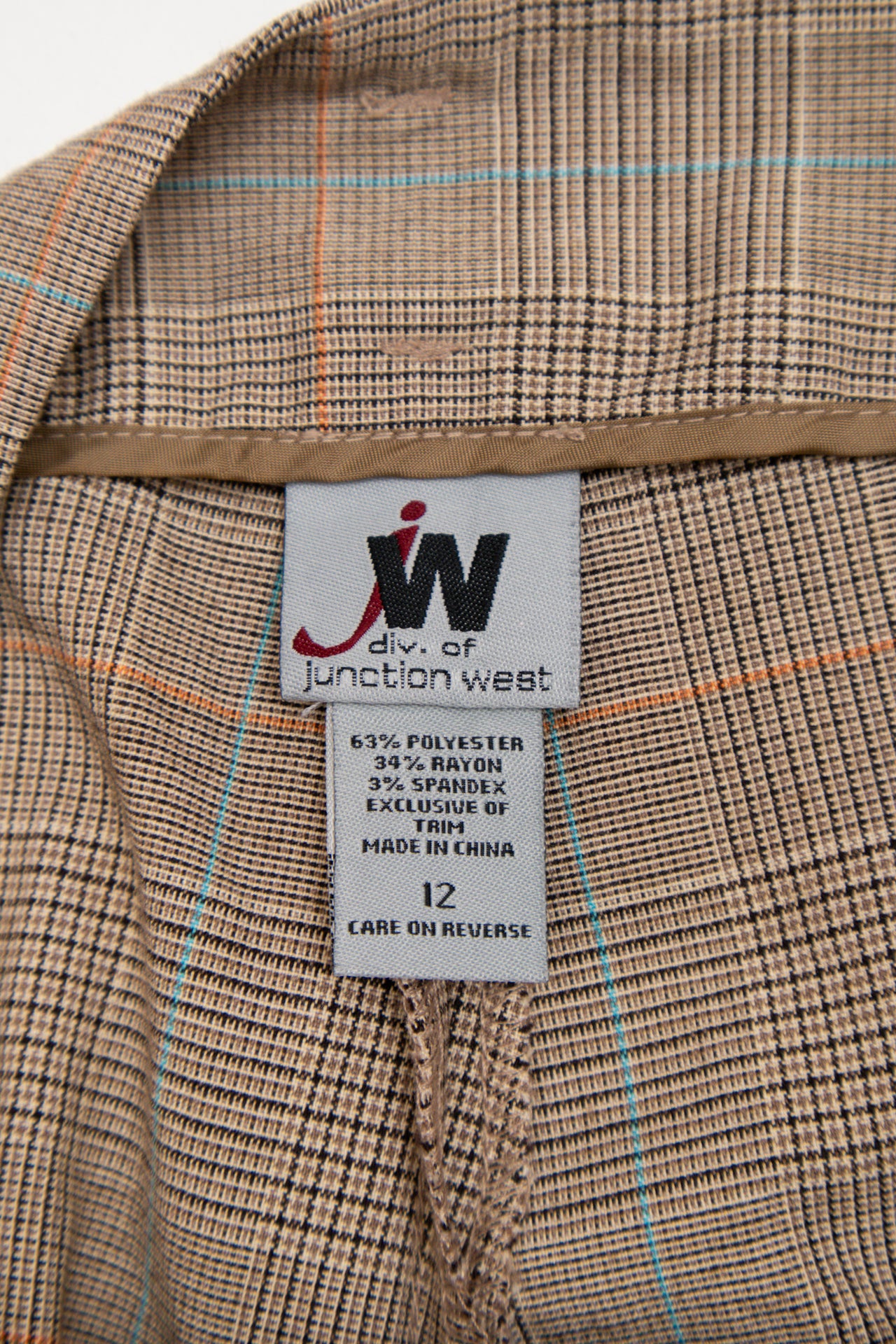 #206 JW plaid brown pants | c. 158 | size 12