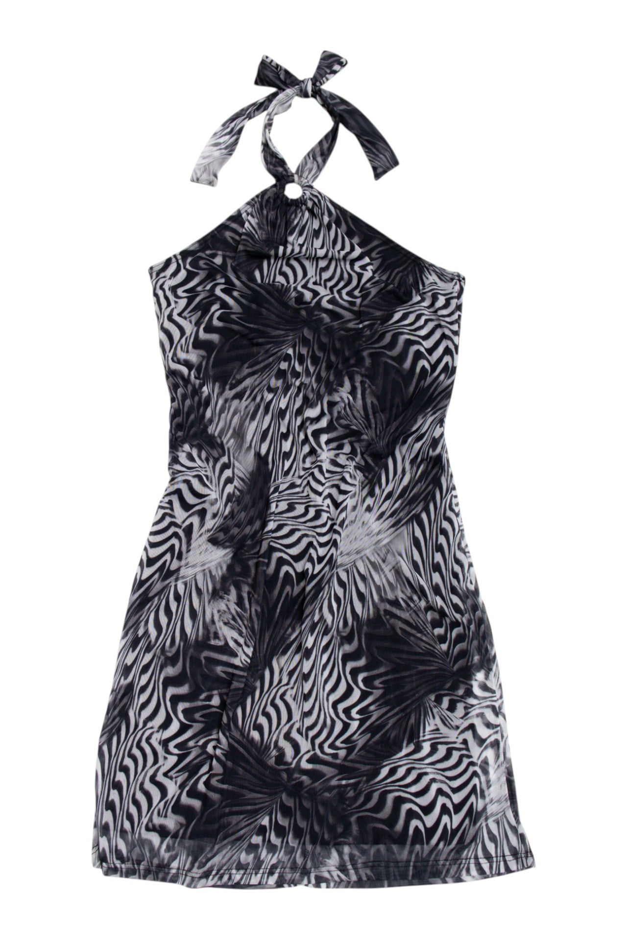 #217 U.S.A. Ticket graphic halter midi dress | c. 158 | size 10/12