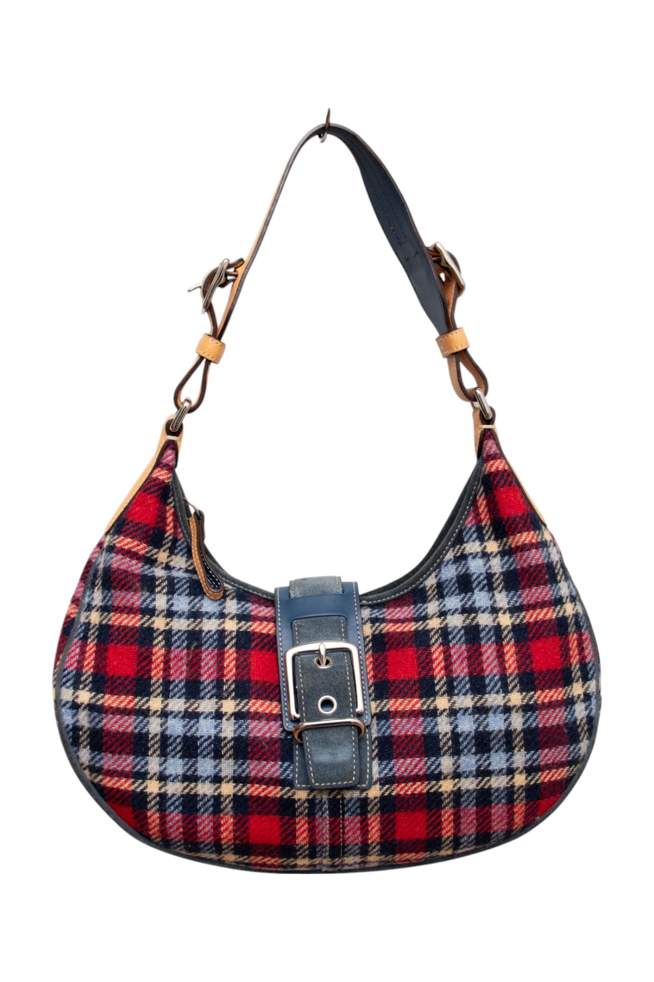 #247 Coach woollen plaid hobo bag | c. 158