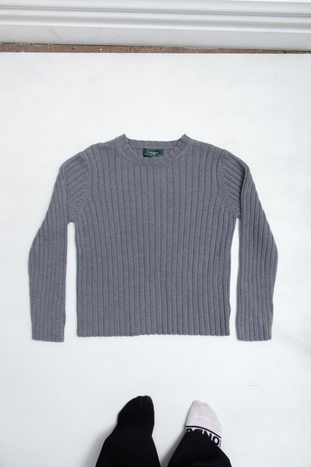 #58 Ralph Lauren Grey Knit | Skater Girl | Size 8/10