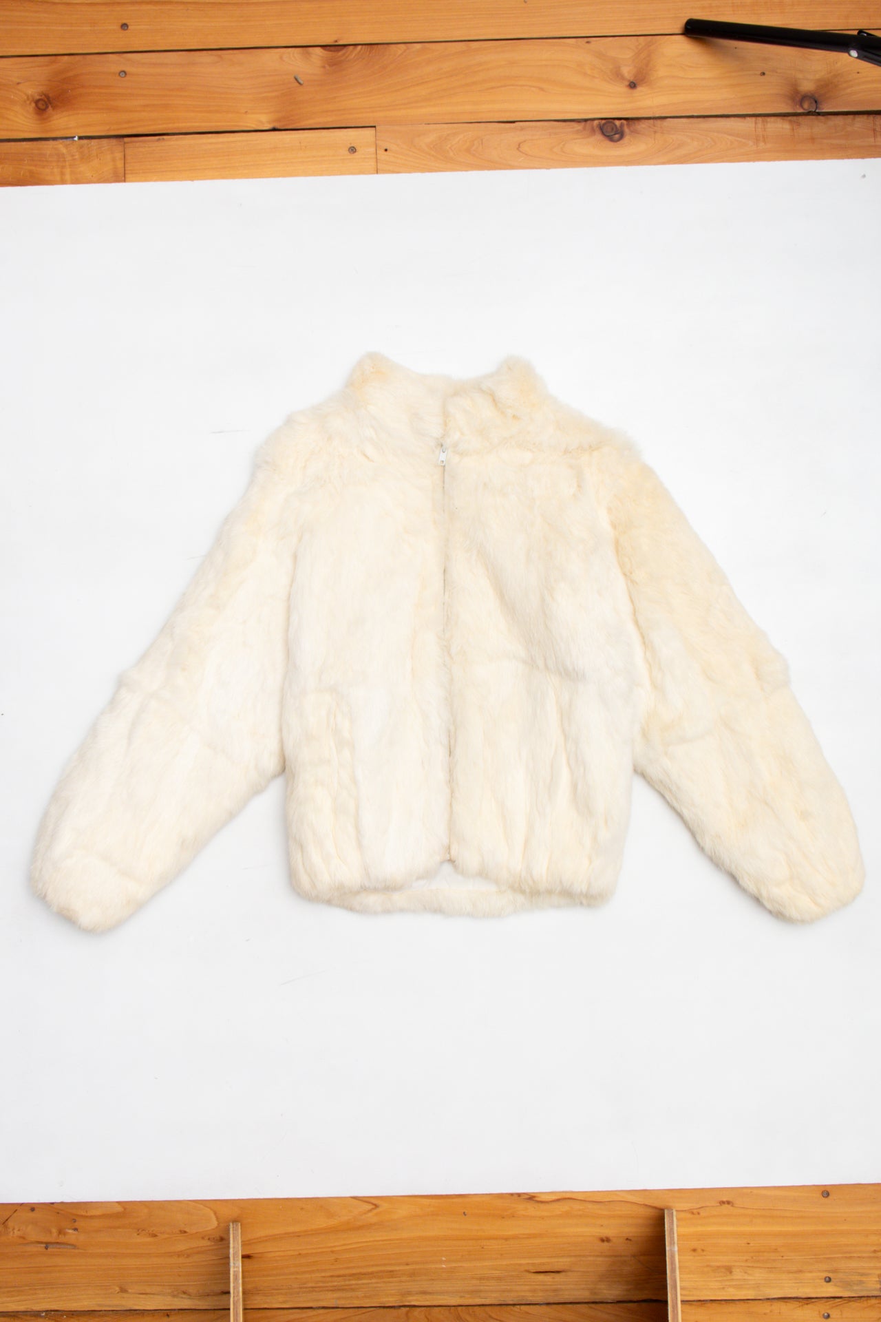 #100 Vintage Rabbit fur jacket | Size 12 | C. 152