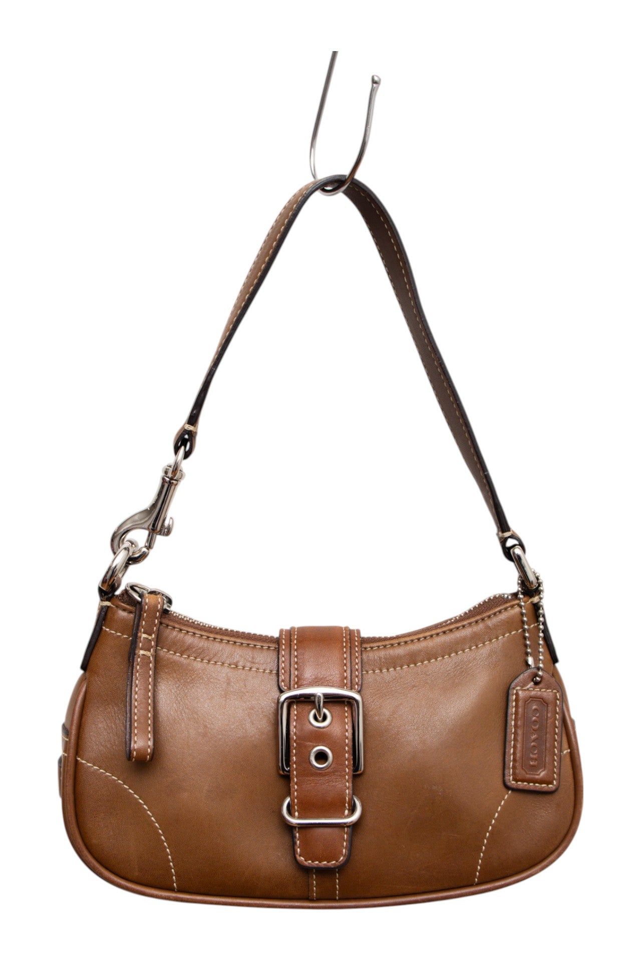 #249 Coach Leather brown buckle demi | c. 158