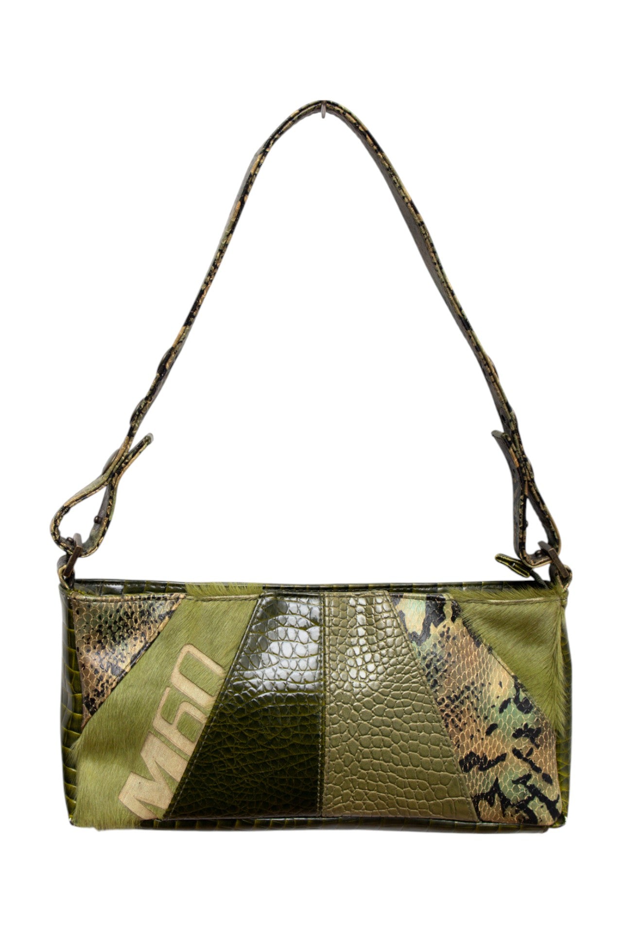 #251 Miss Sixty fur x crocodile print handbag | c. 158