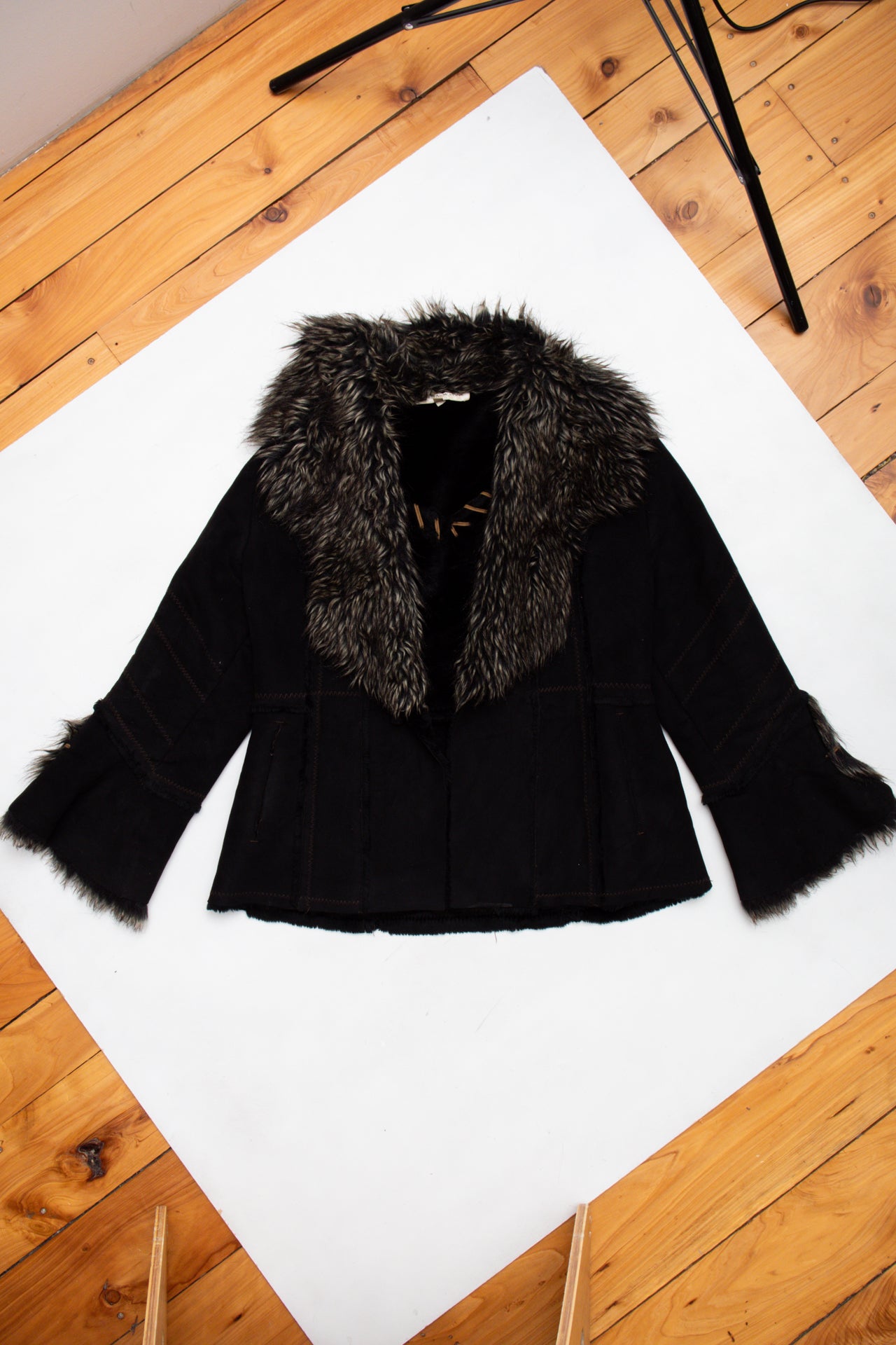 #106 Jones New York Faux suede fur coat | Size 10 | C. 152