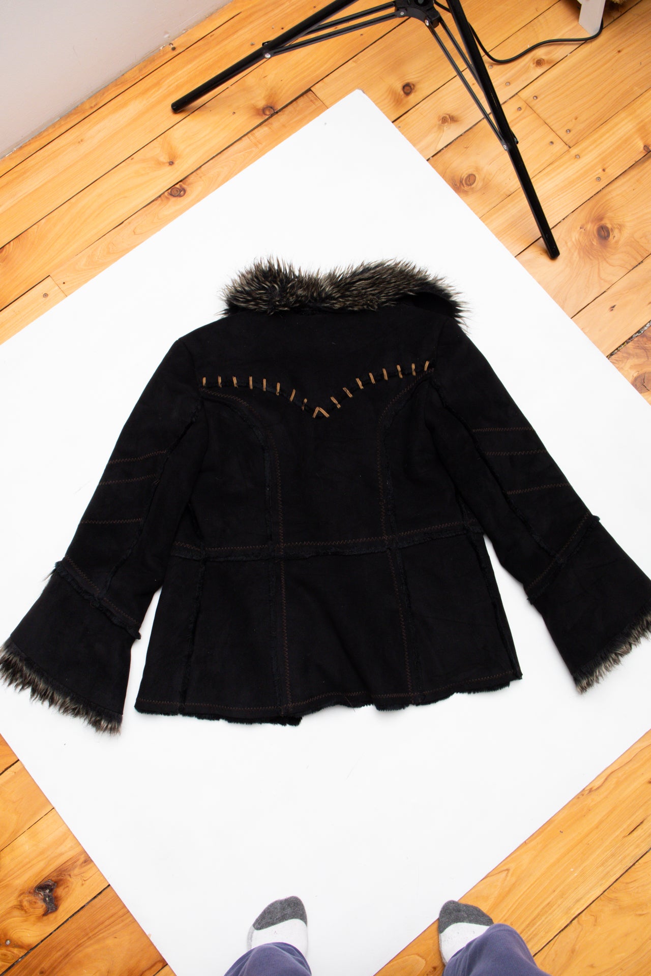 #106 Jones New York Faux suede fur coat | Size 10 | C. 152