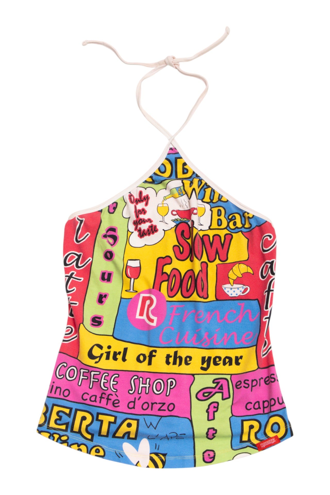 #221 Roberta colourful graphic tie halter | c. 158 | size 6/8