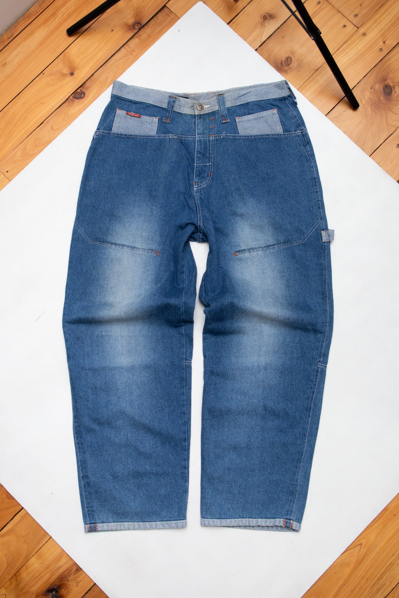 #115 Blue Boy baggy carpenter jeans | Size 14 | C. 152