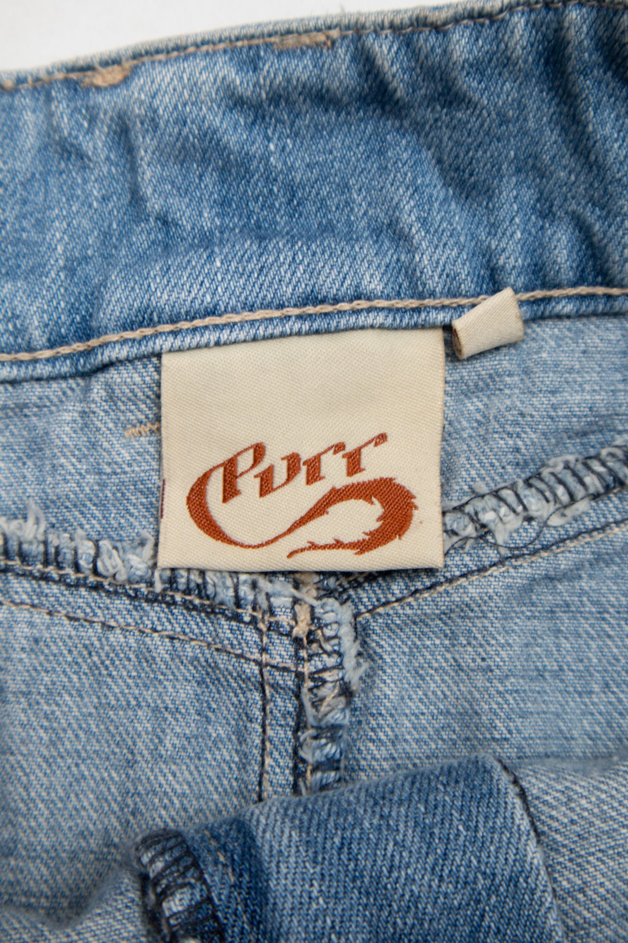 #235 Purr light-wash denim ini skirt | c. 158 | size 10