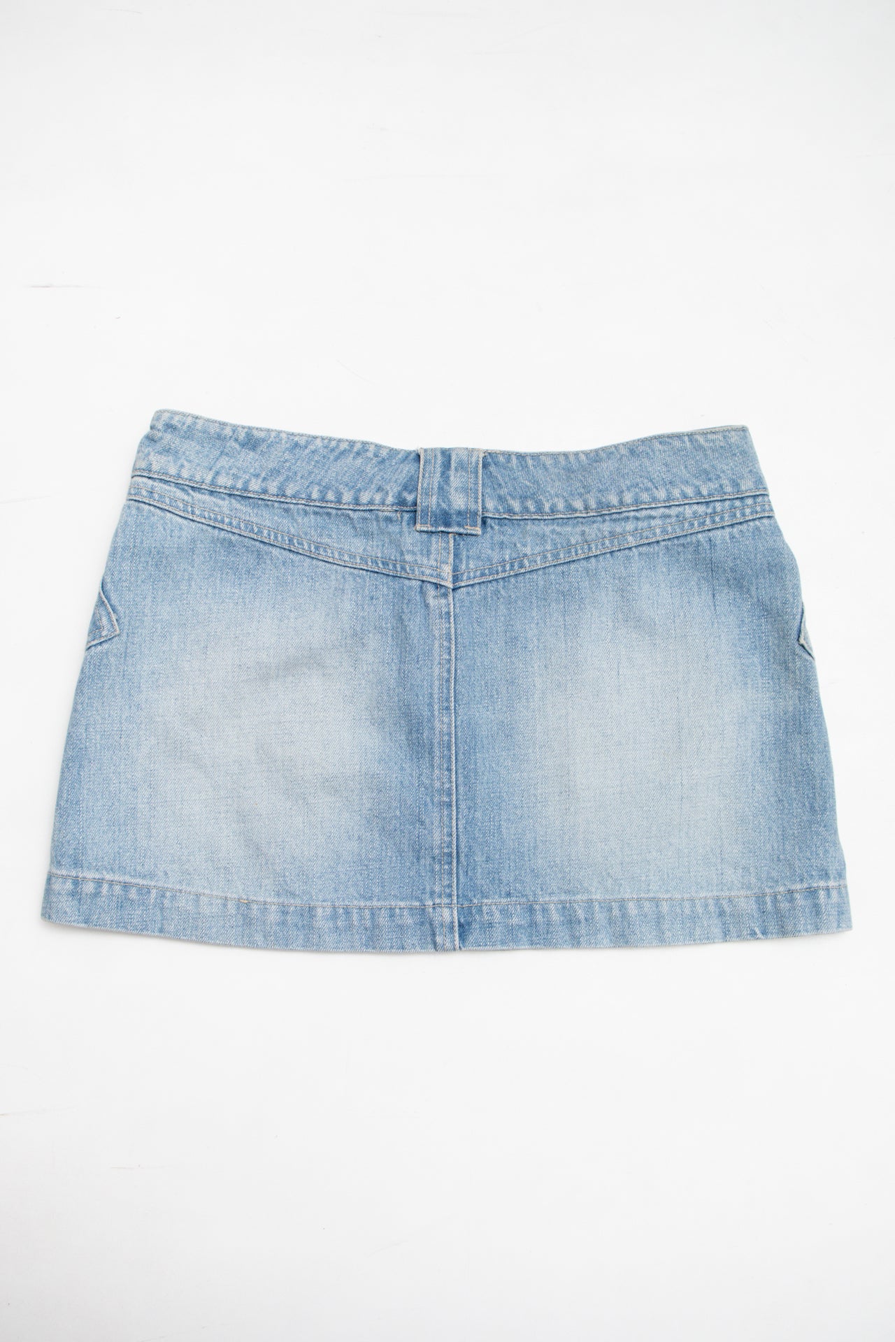 #235 Purr light-wash denim ini skirt | c. 158 | size 10