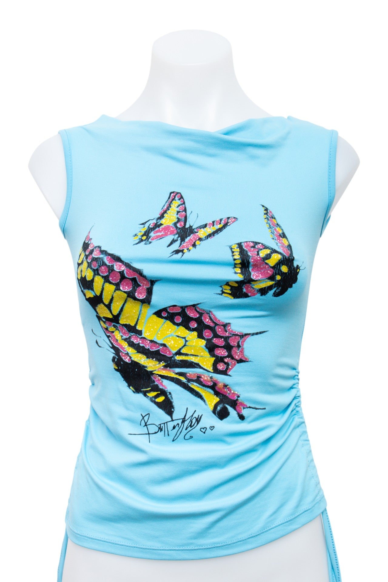 #60 Butterfly Tank Top Blue | c. 198 | Size 8