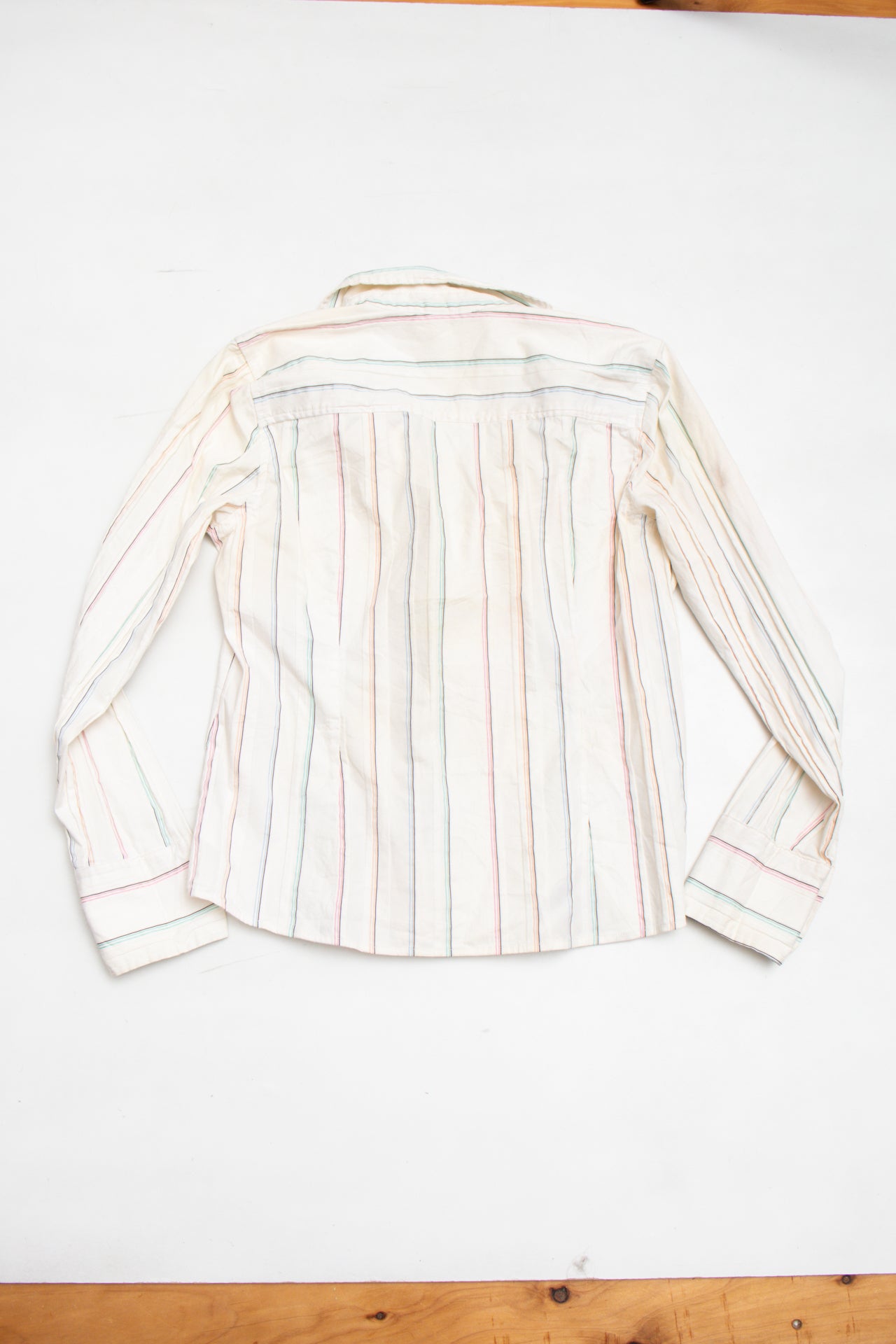 #265 Denver Hynes multi-colour pinstriped top | c. 158 | size 12