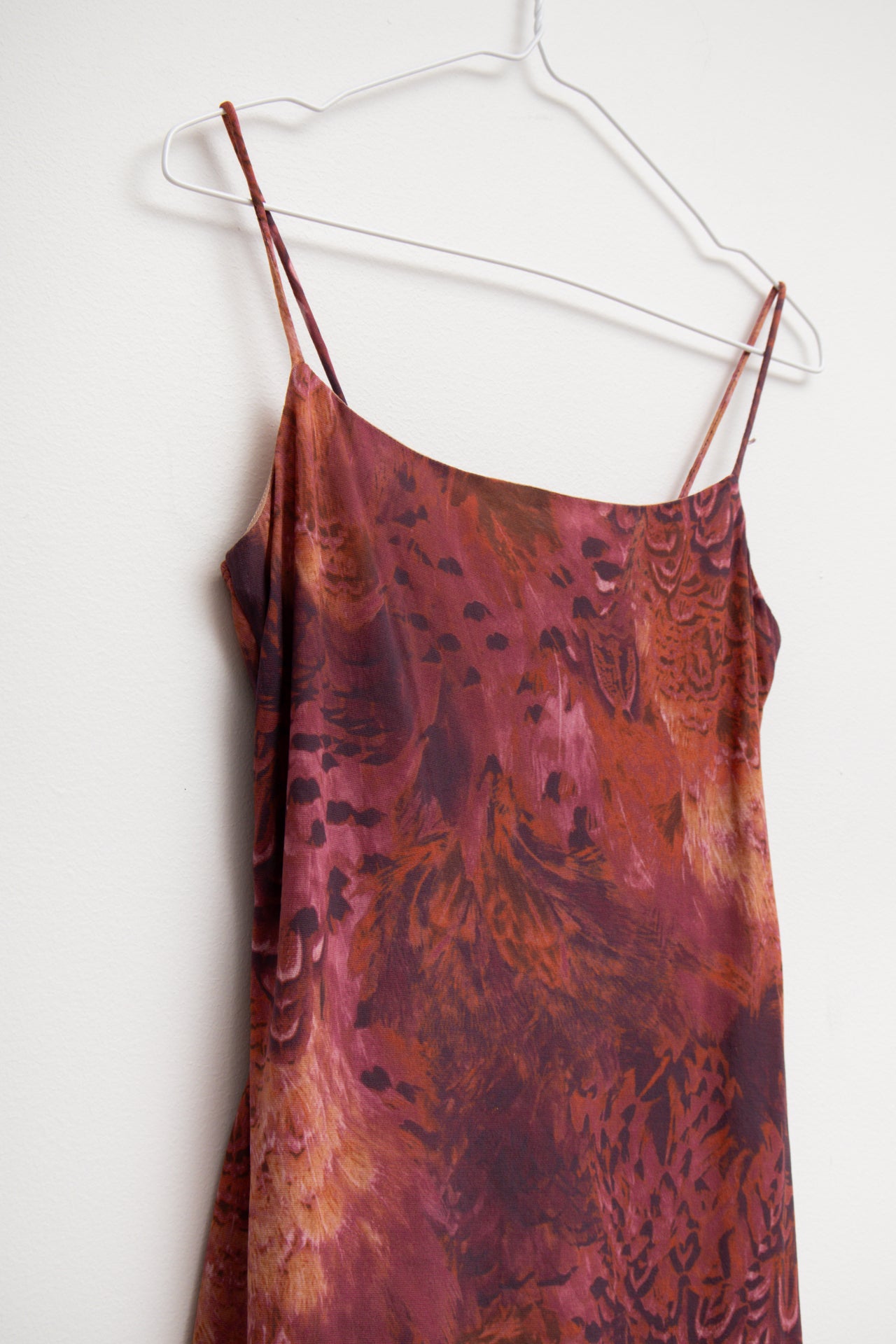 #128 Leopard mesh asym midi | Size 8 | C. 152