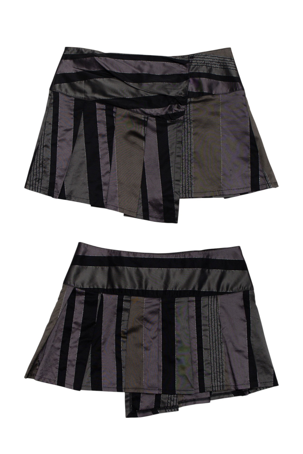 #275 Italian Striped wrap style mini skirt | c. 158 | size 8