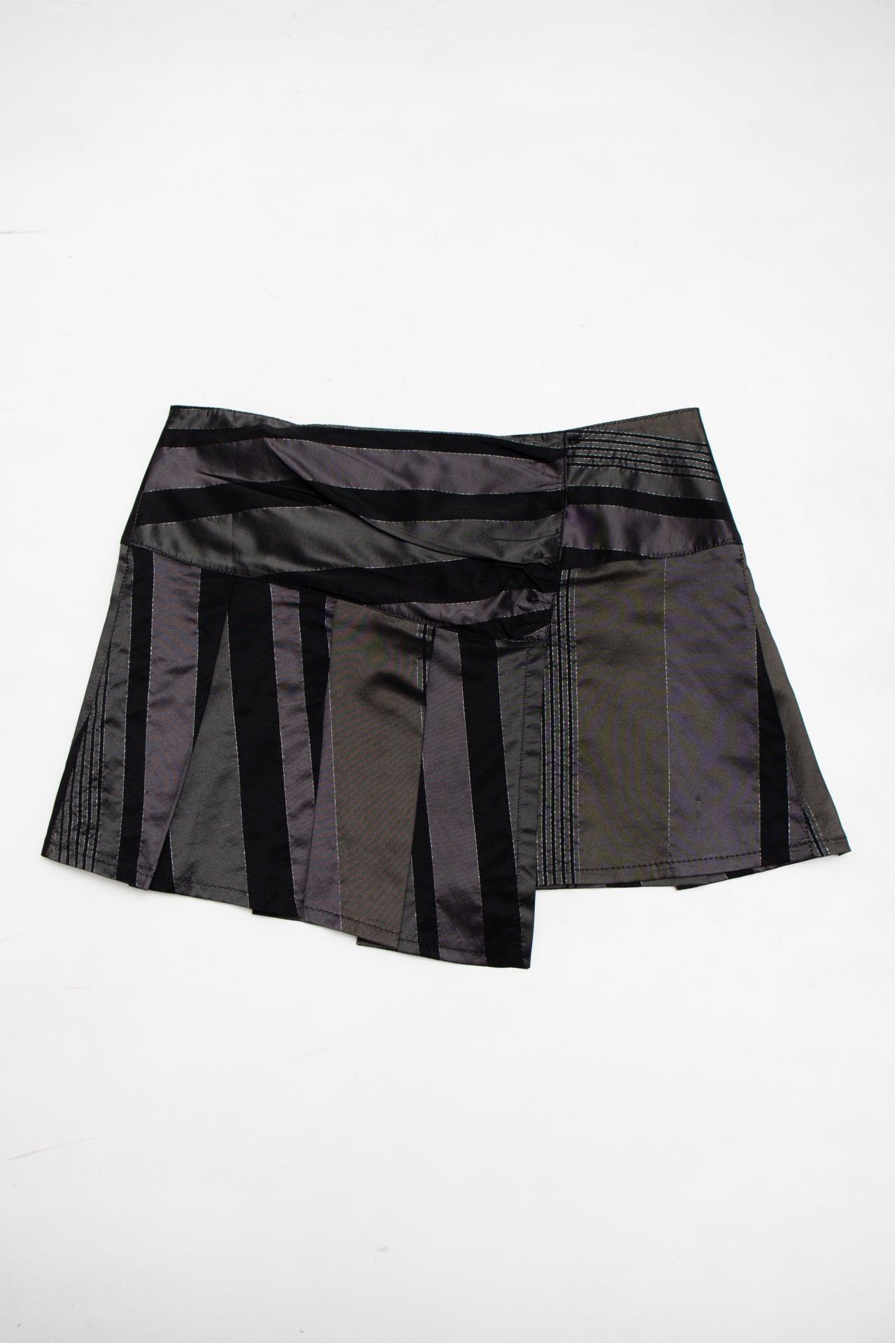 #275 Italian Striped wrap style mini skirt | c. 158 | size 8