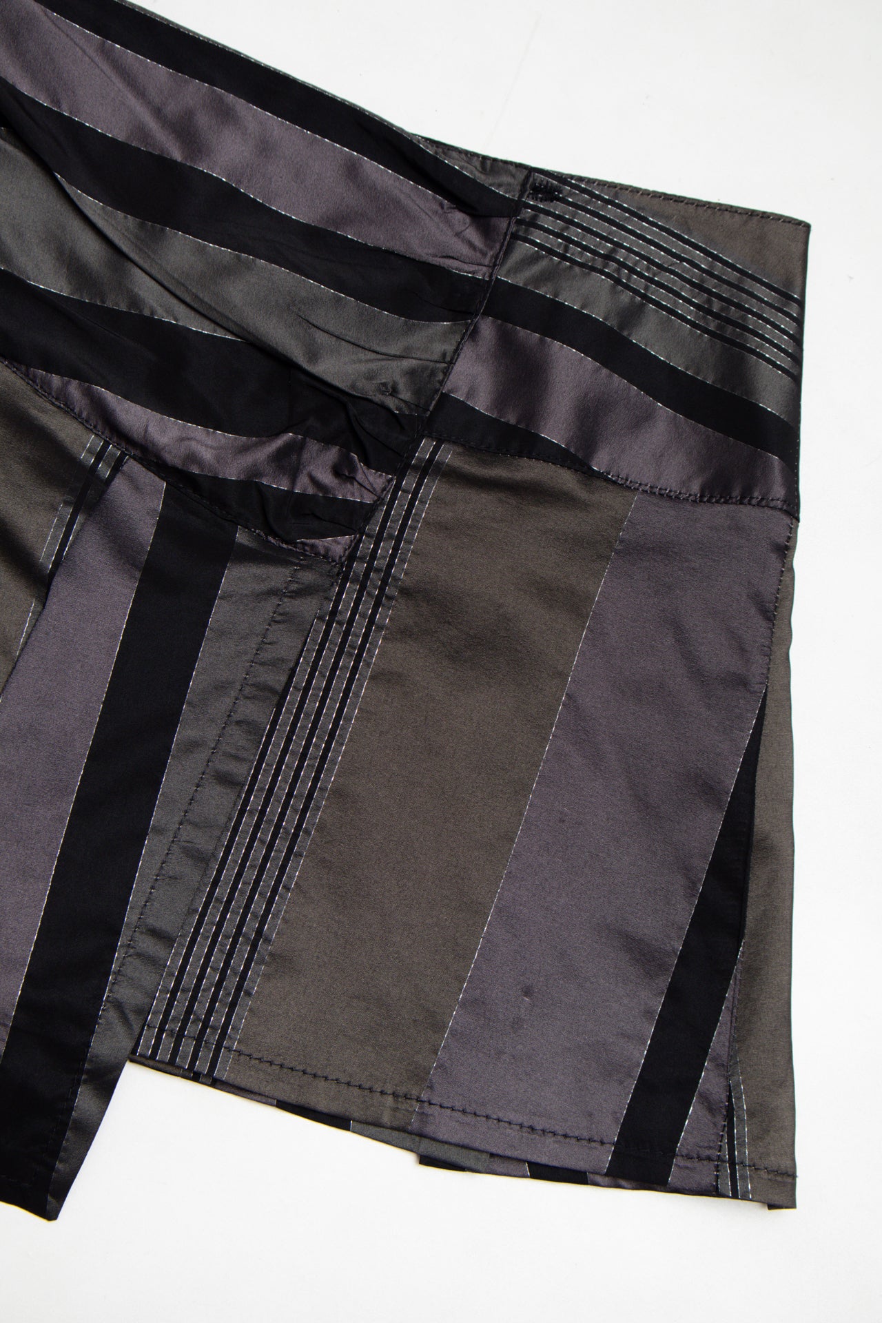 #275 Italian Striped wrap style mini skirt | c. 158 | size 8