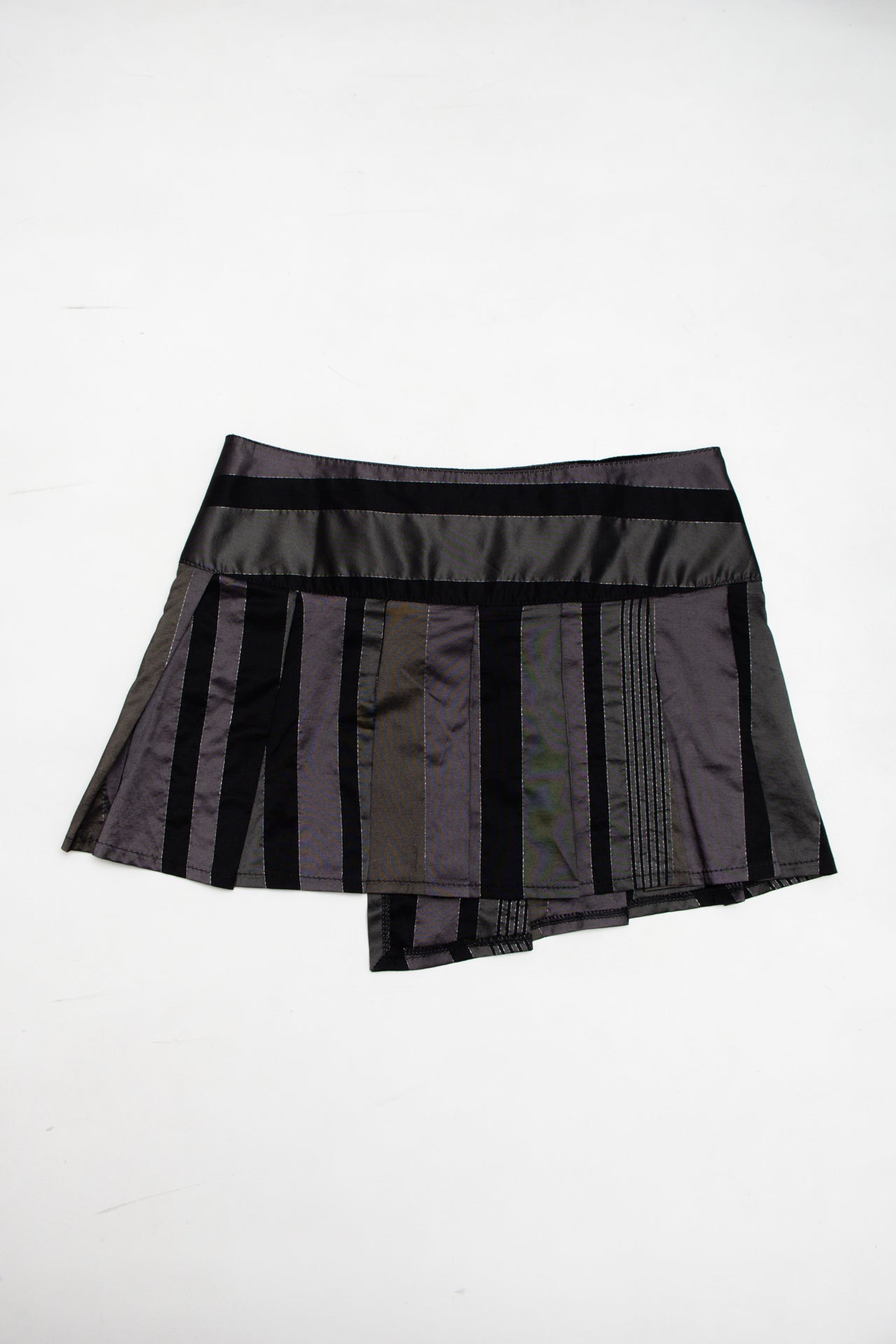 #275 Italian Striped wrap style mini skirt | c. 158 | size 8