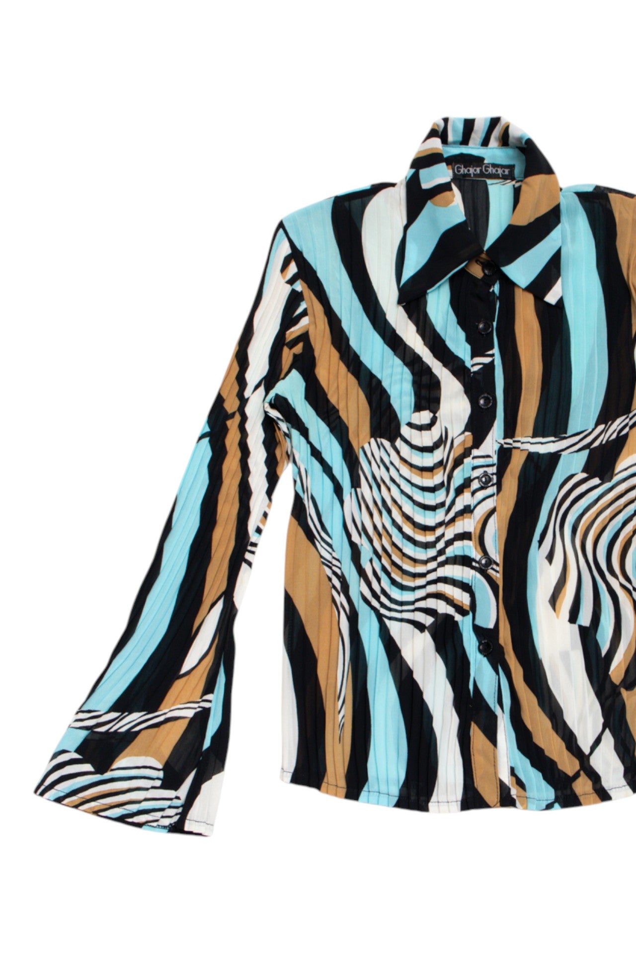 #09 Ghajar Ghajar psychedelic print shirt | c. 159 | size 10